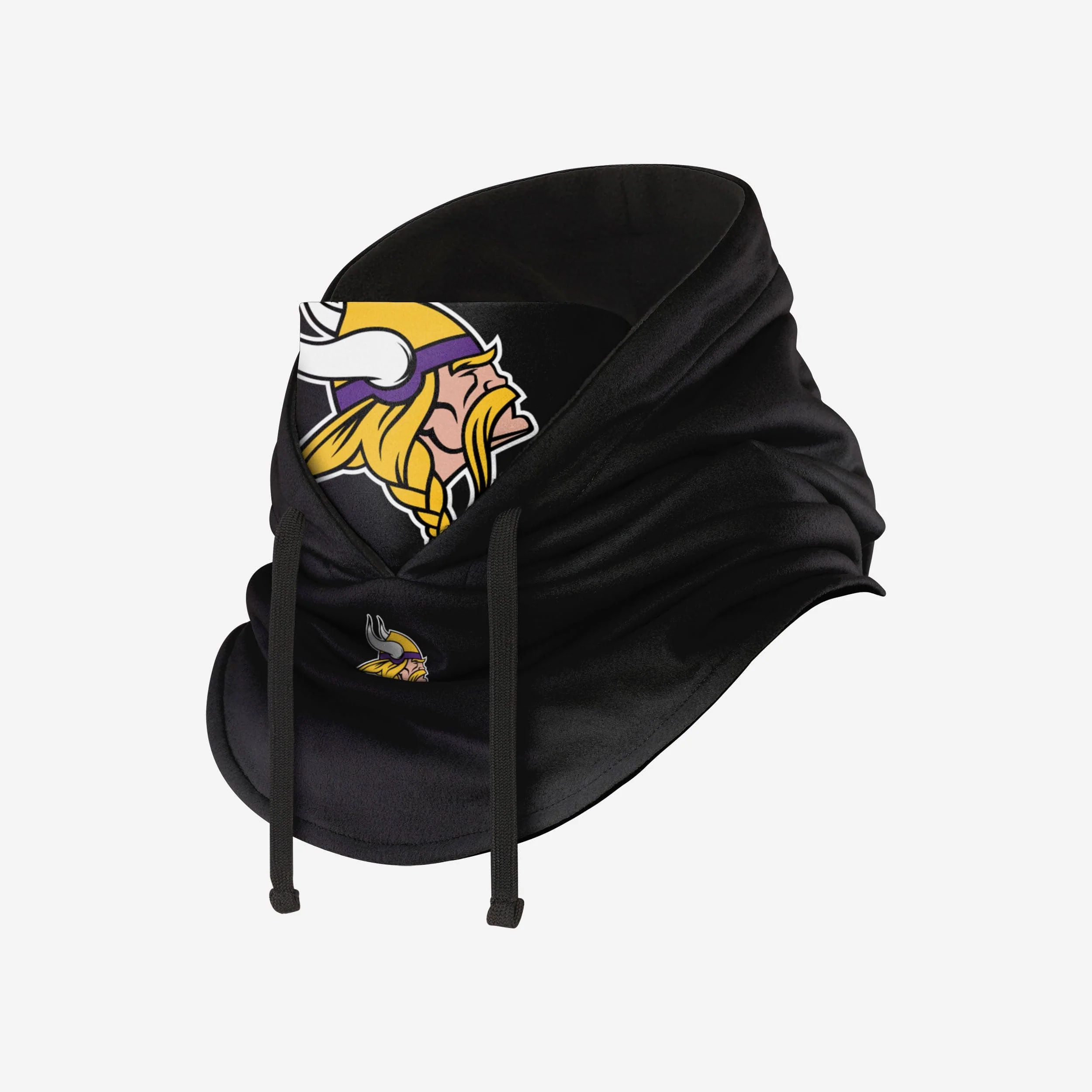 Minnesota Vikings Black Drawstring Hooded Gaiter - Image 2