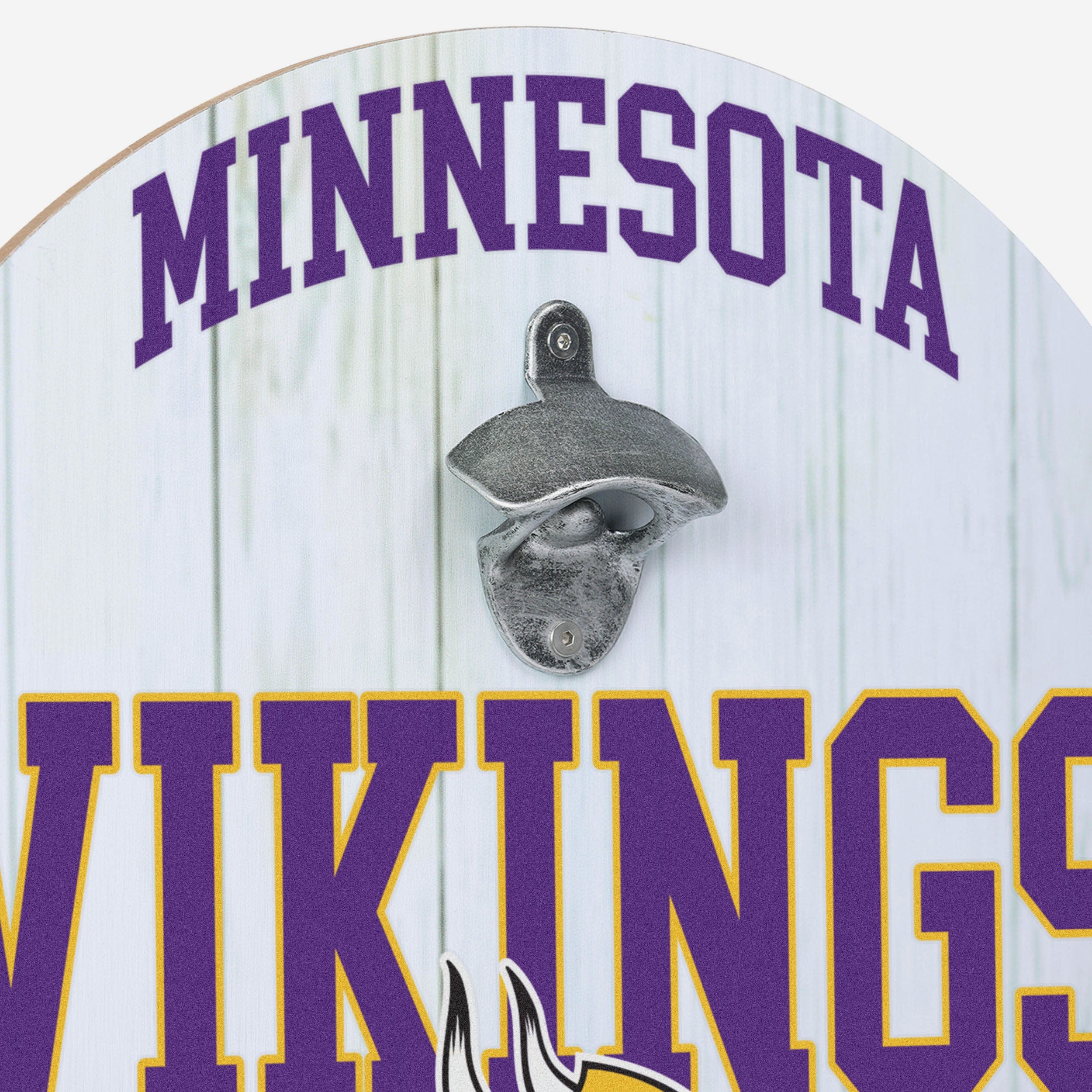 Minnesota Vikings Bottle Opener Cap Catcher Wall Sign - Image 3