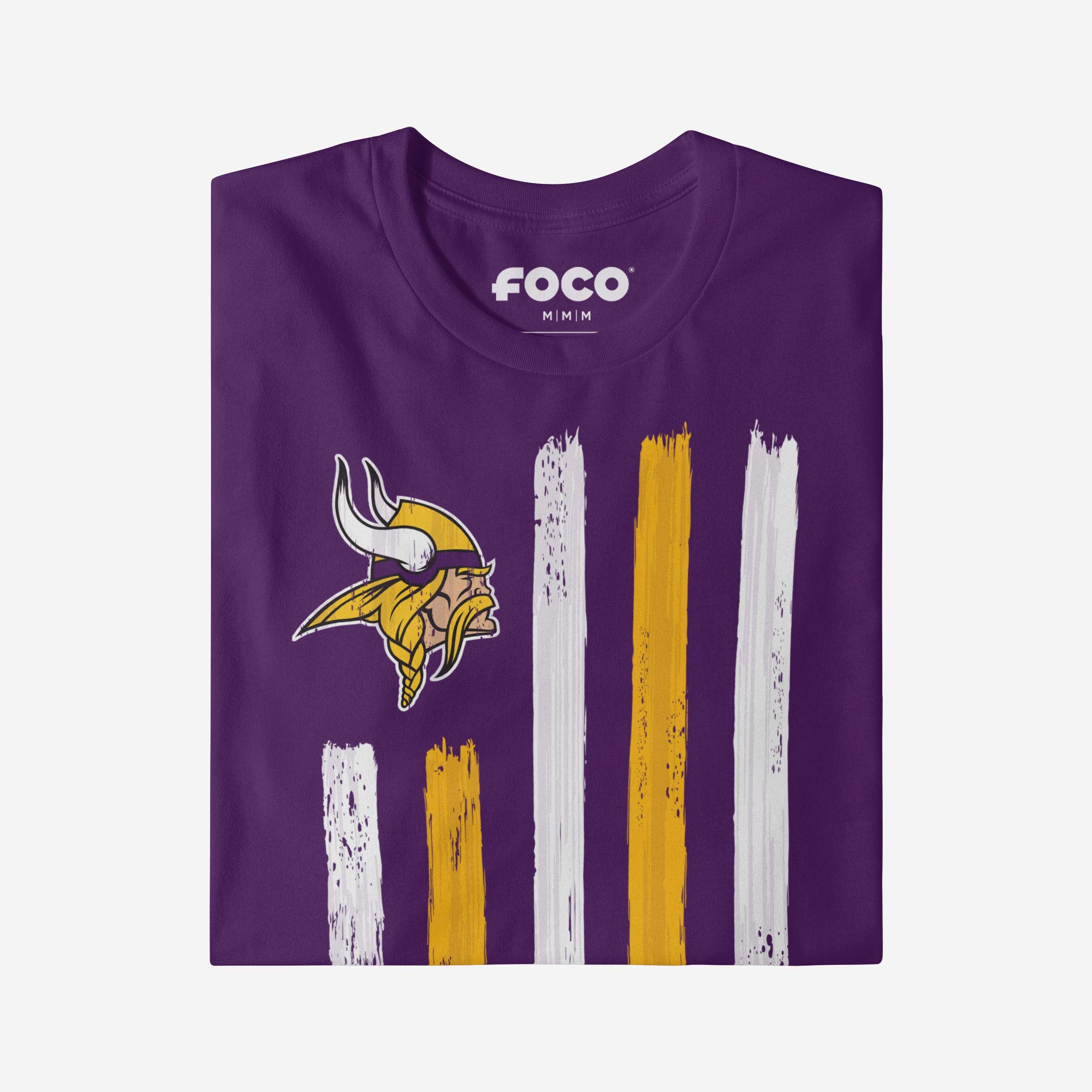 Minnesota Vikings Brushstroke Flag T-Shirt - Image 4