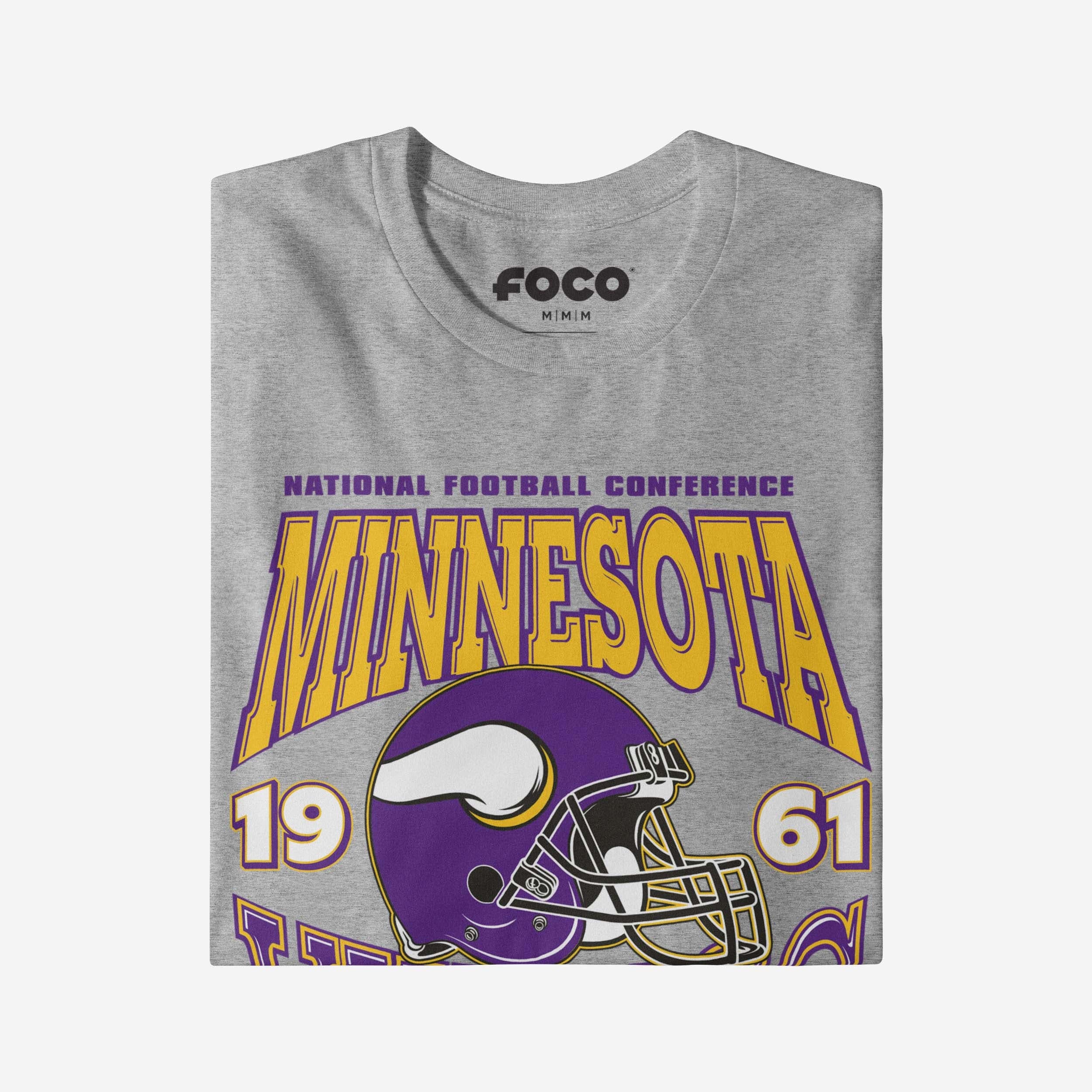 Minnesota Vikings Classic Team Helmet Long Sleeve T-Shirt - Image 3