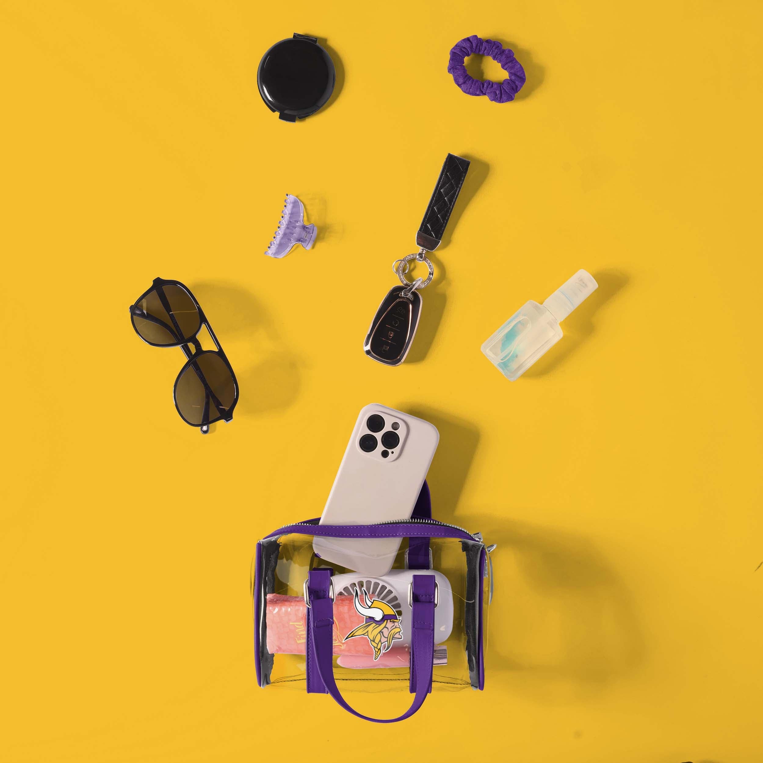 Minnesota Vikings Clear Barrel Bag - Image 3