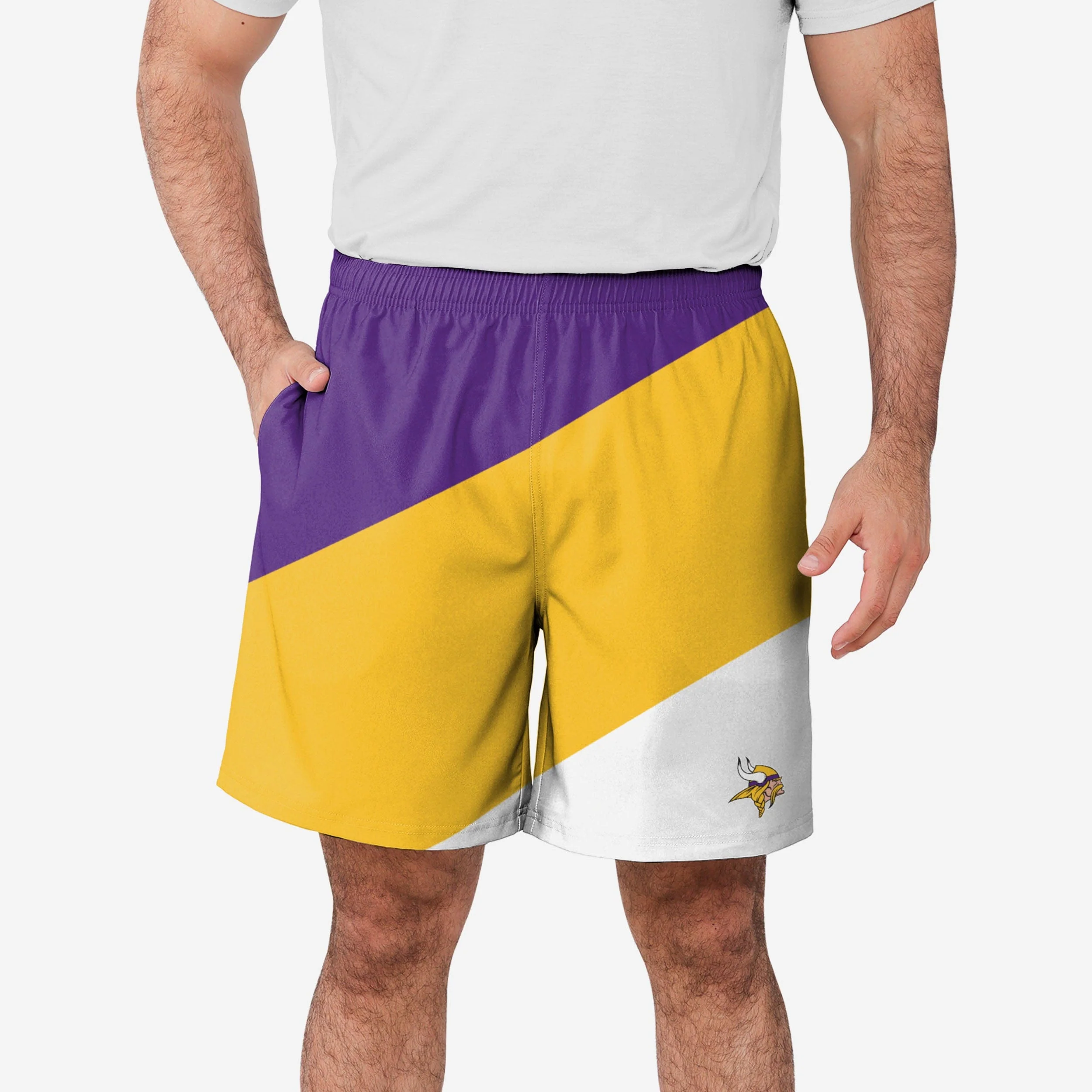 Minnesota Vikings Colorblock Double Down Liner Training Shorts
