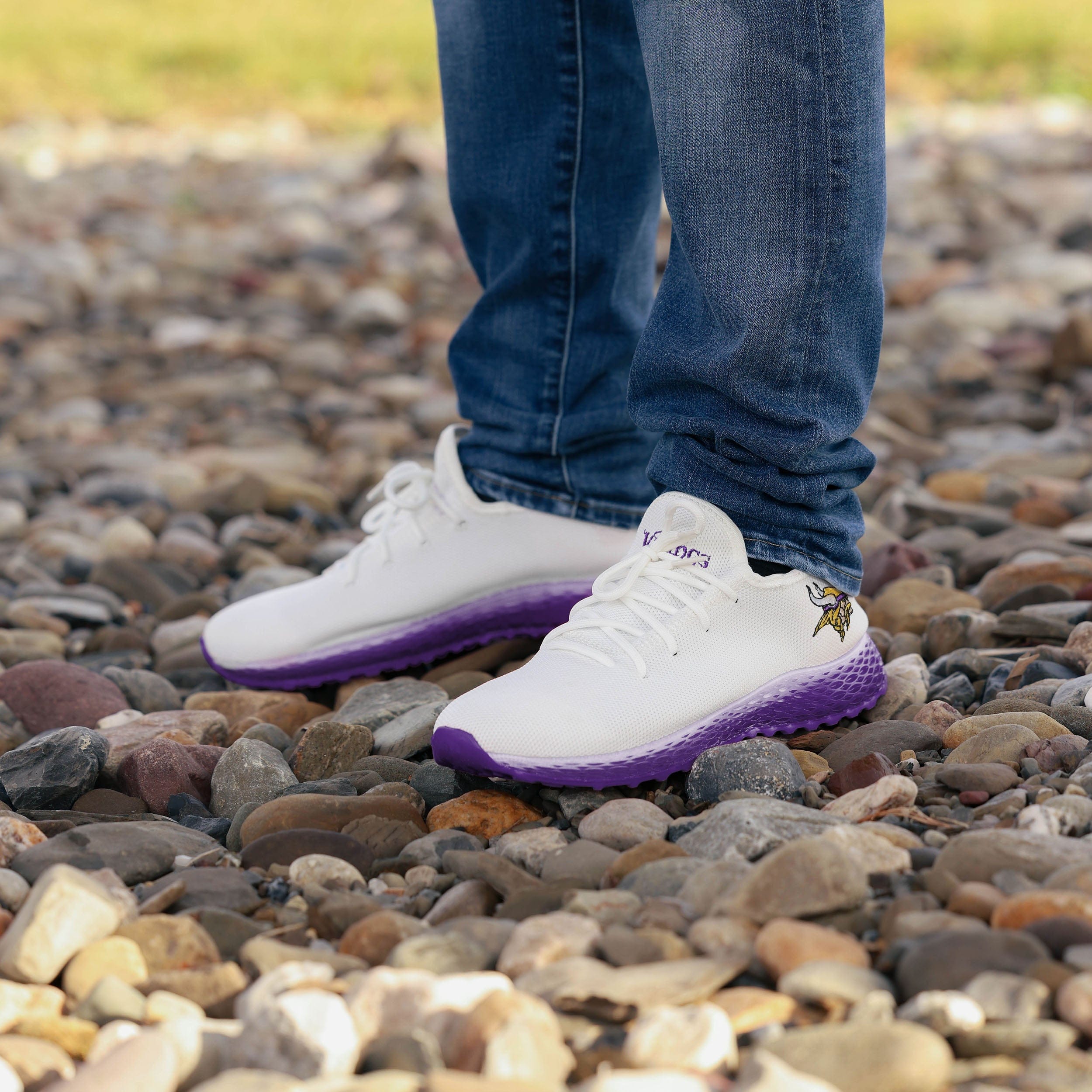 Minnesota Vikings Gradient Midsole White Sneakers - Image 3