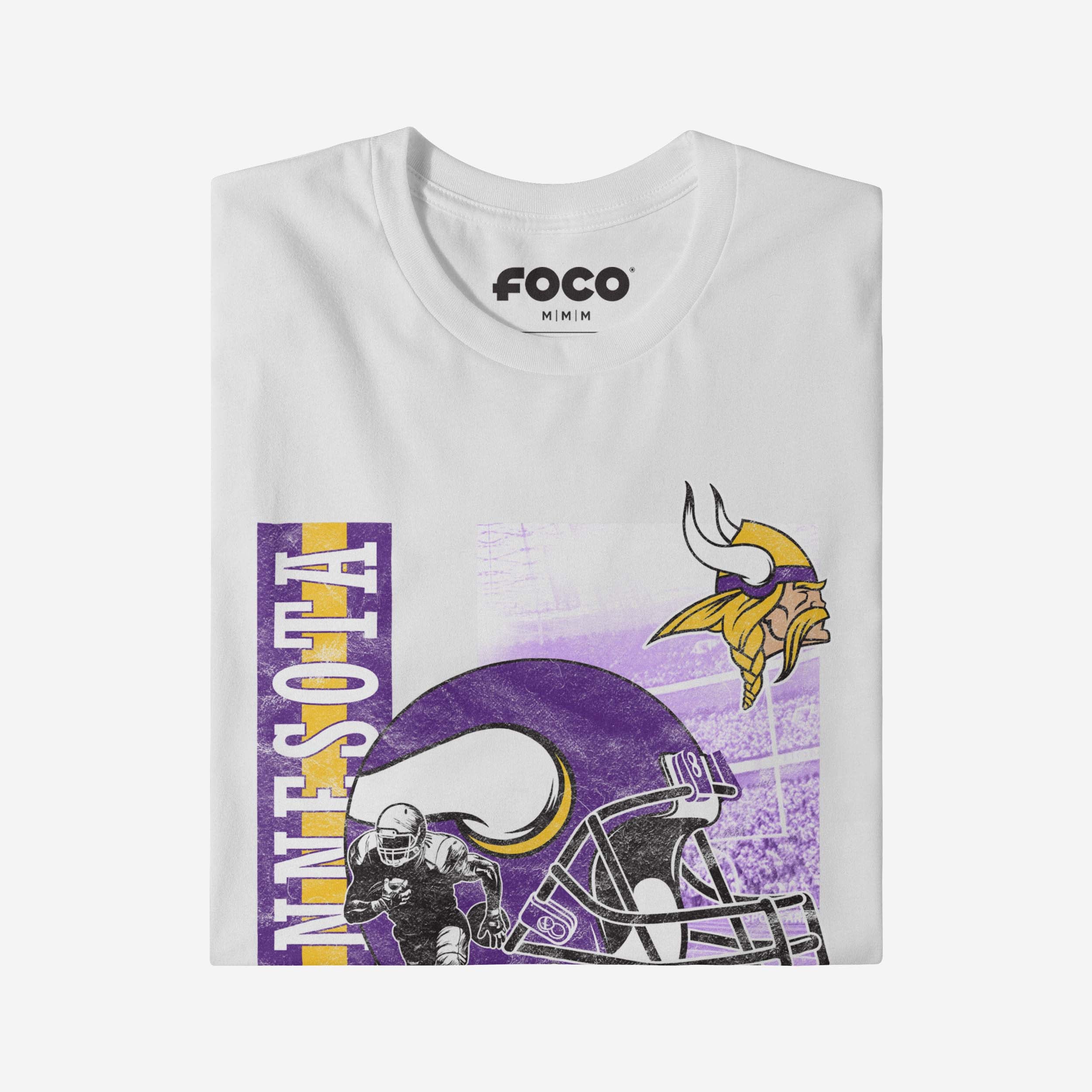 Minnesota Vikings Helmet Dash T-Shirt - Image 4