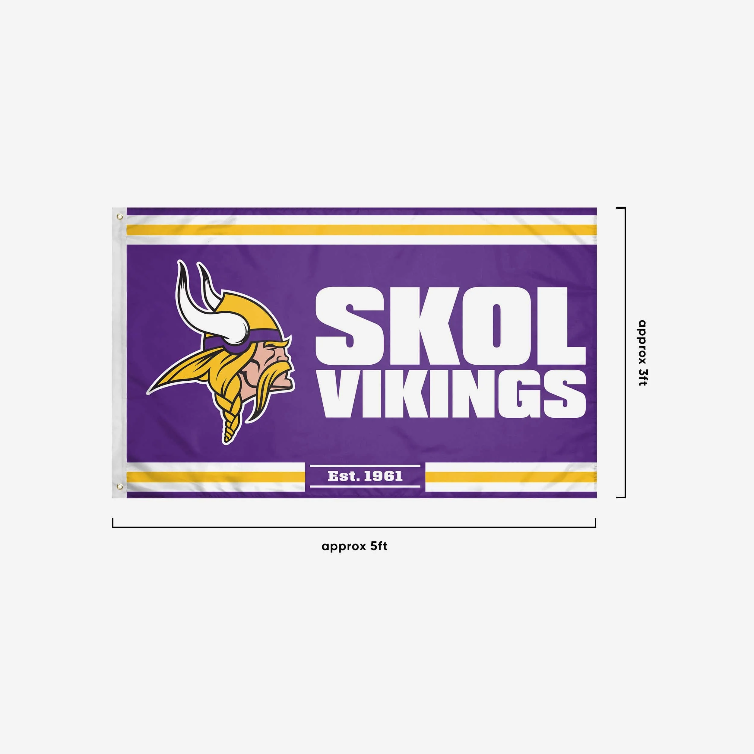 Minnesota Vikings Horizontal Slogan Flag - Image 3