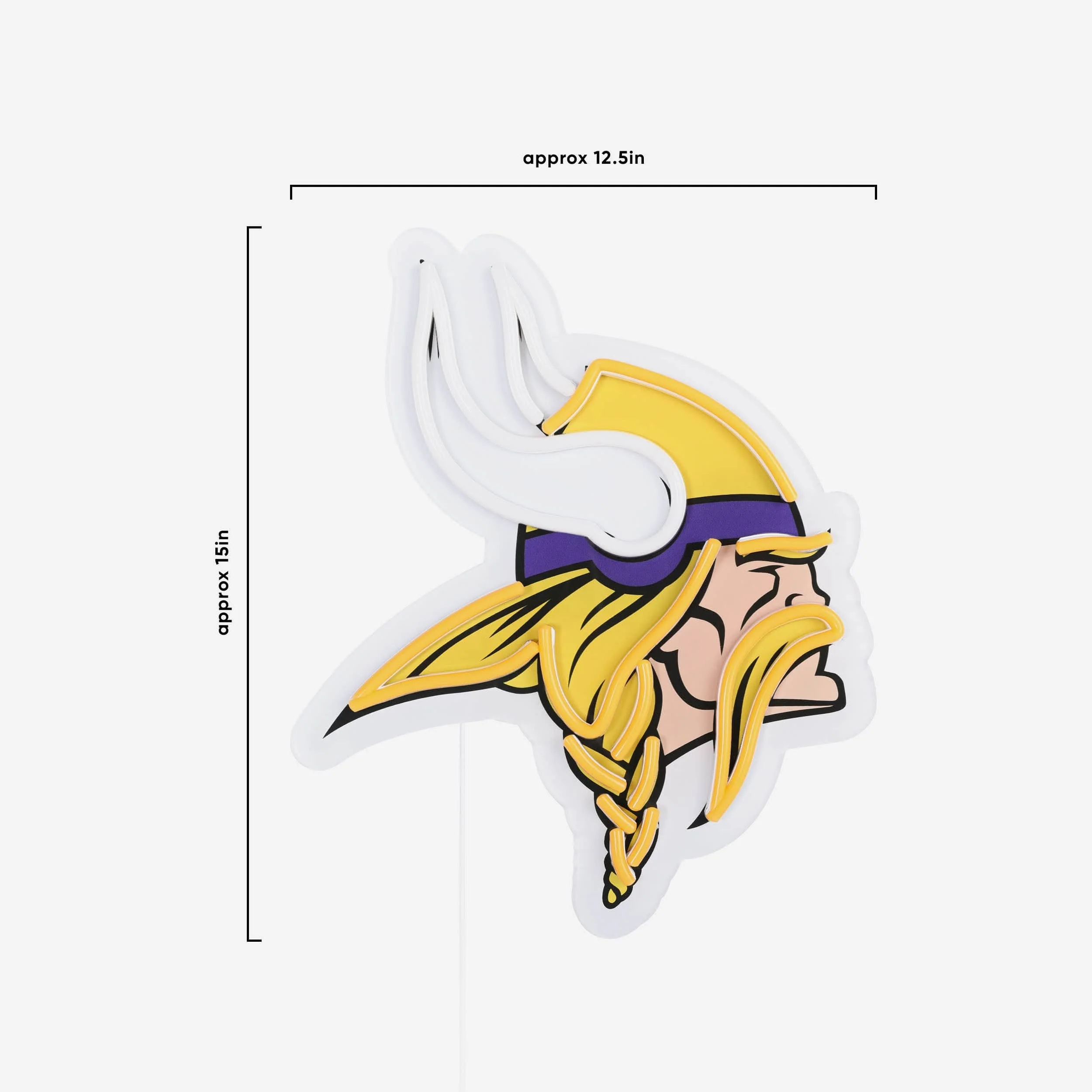 Minnesota Vikings LED Neon Light Up Team Logo Sign - Image 5