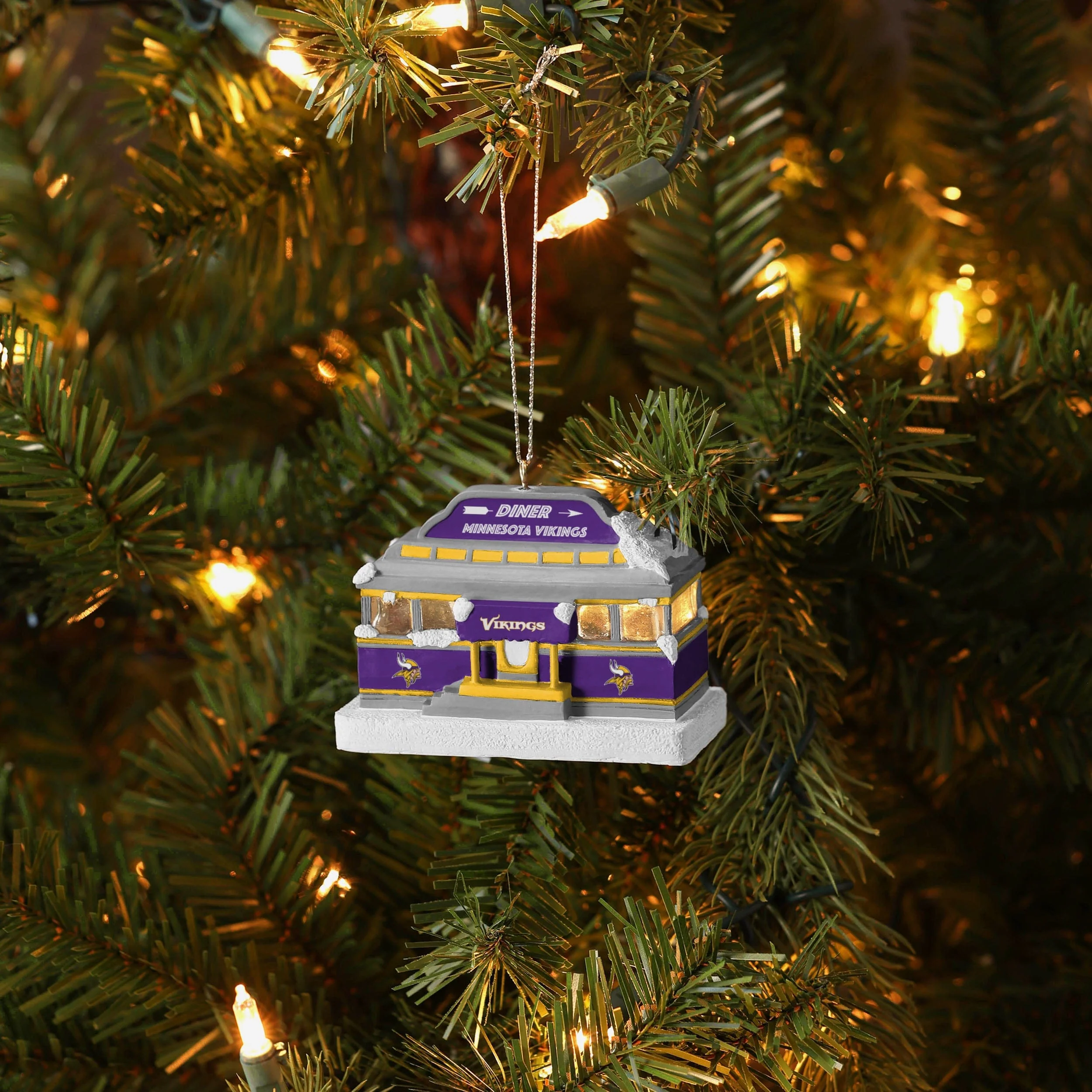 Minnesota Vikings Light Up Diner Ornament - Image 3