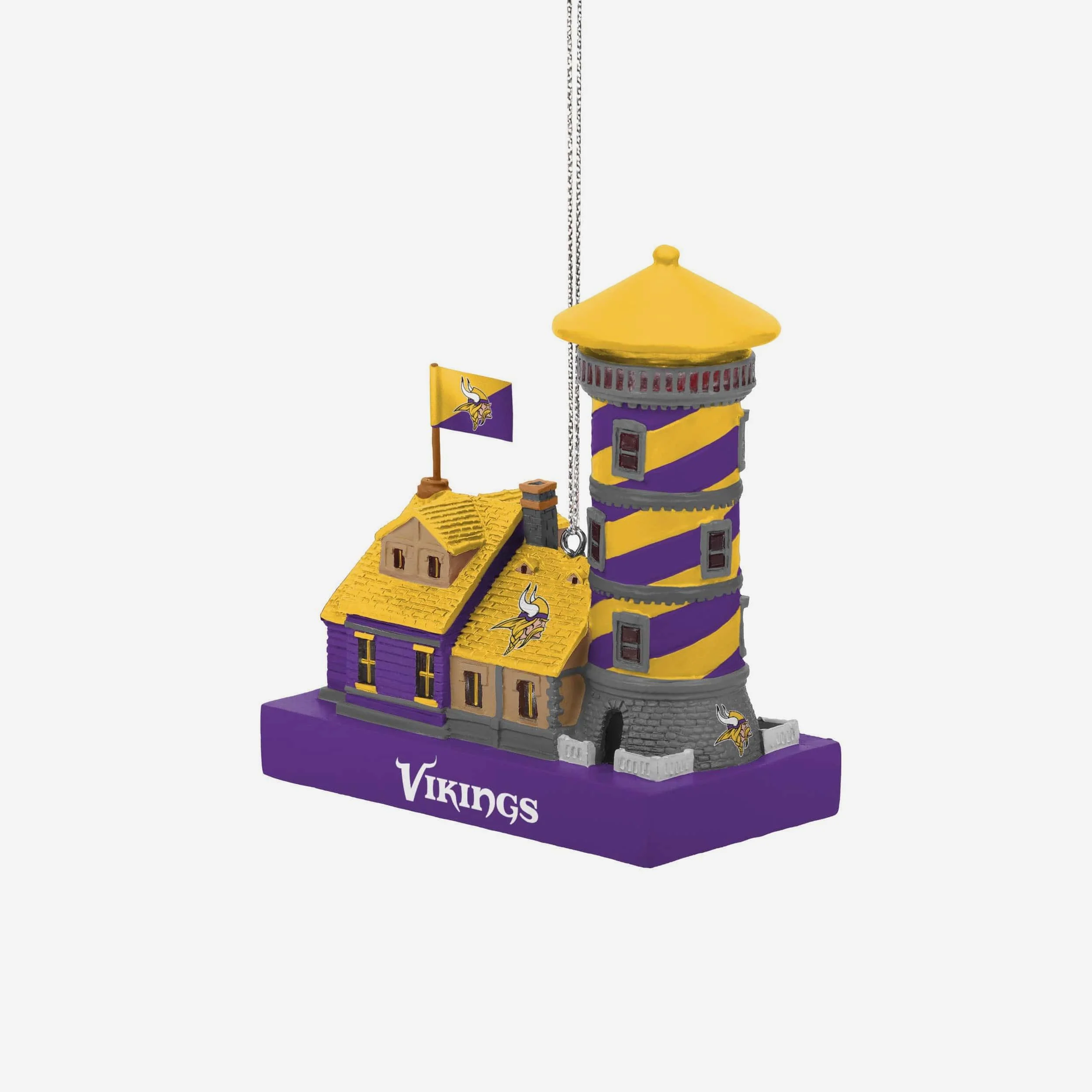 Minnesota Vikings Light Up Resin Lighthouse Ornament - Image 2