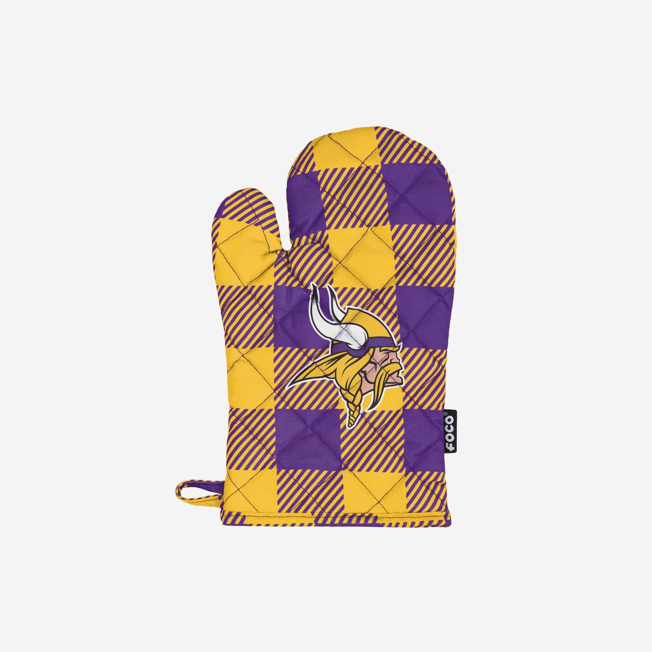 Minnesota Vikings Plaid Oven Mitt