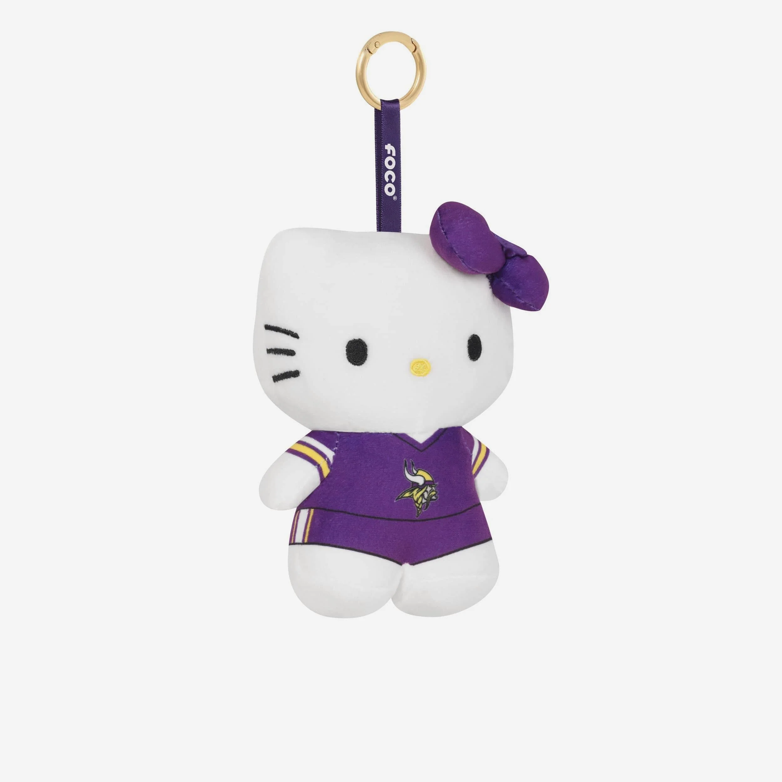 Minnesota Vikings Plush Hello Kitty® Bag Charm Keychain - Image 3