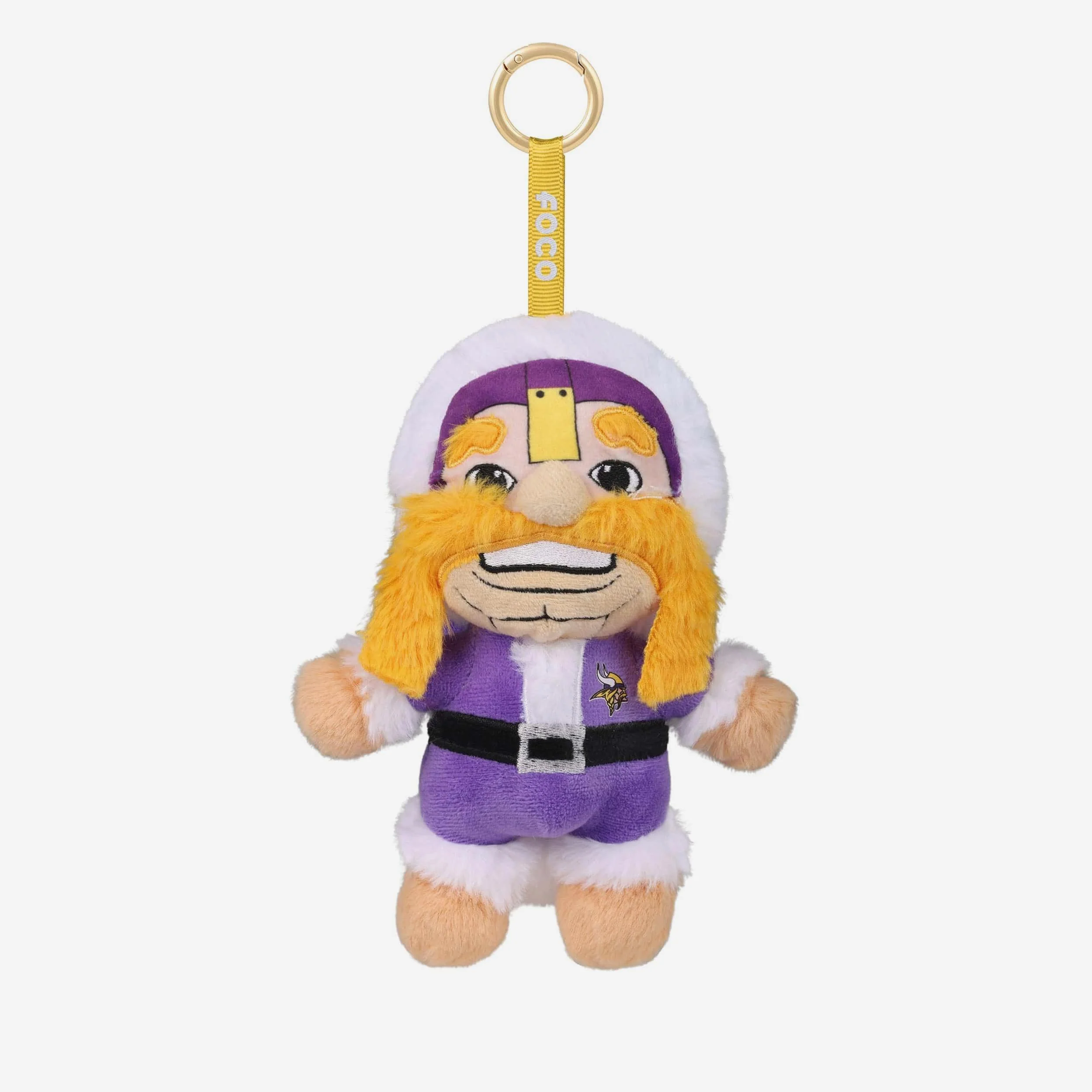Minnesota Vikings Plush Mascot Santa Bag Charm Keychain