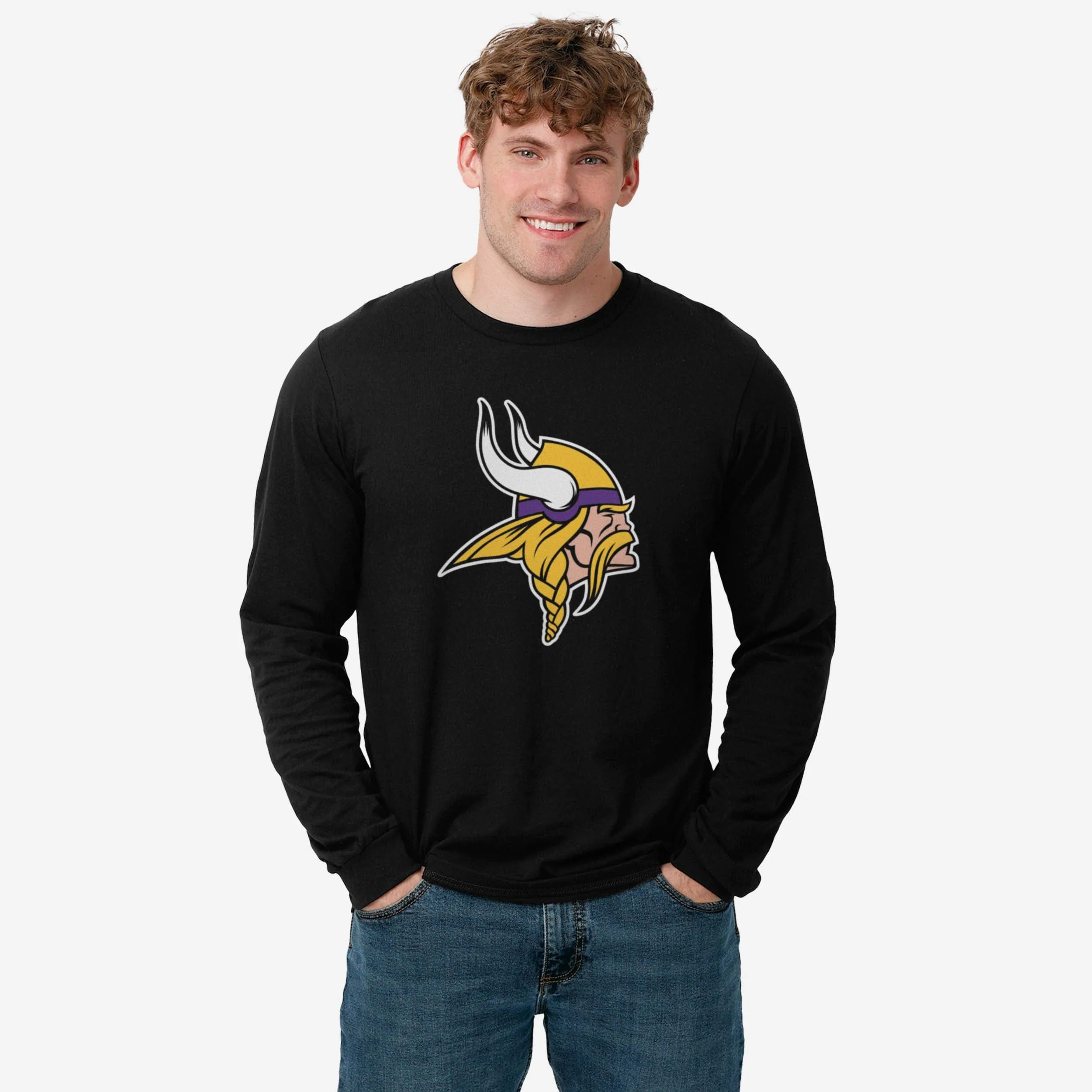 Minnesota Vikings Primary Logo Long Sleeve T-Shirt - Image 6