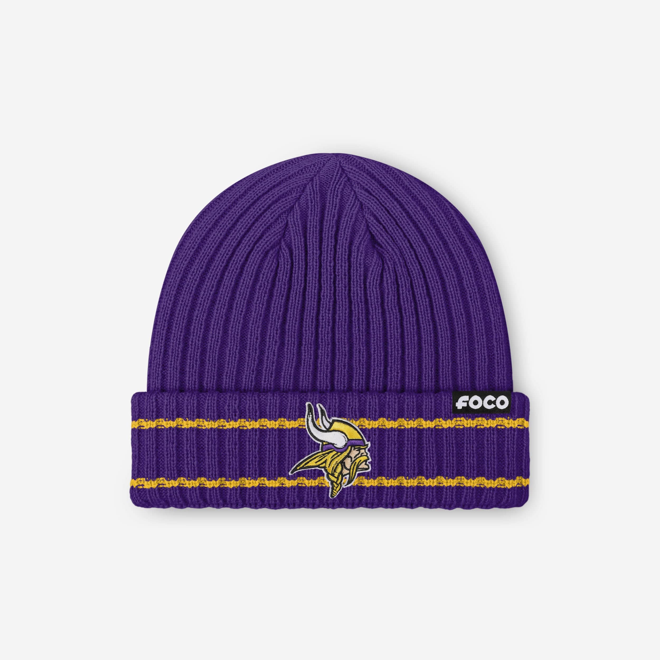 Minnesota Vikings Primary Logo Ribbed Beanie