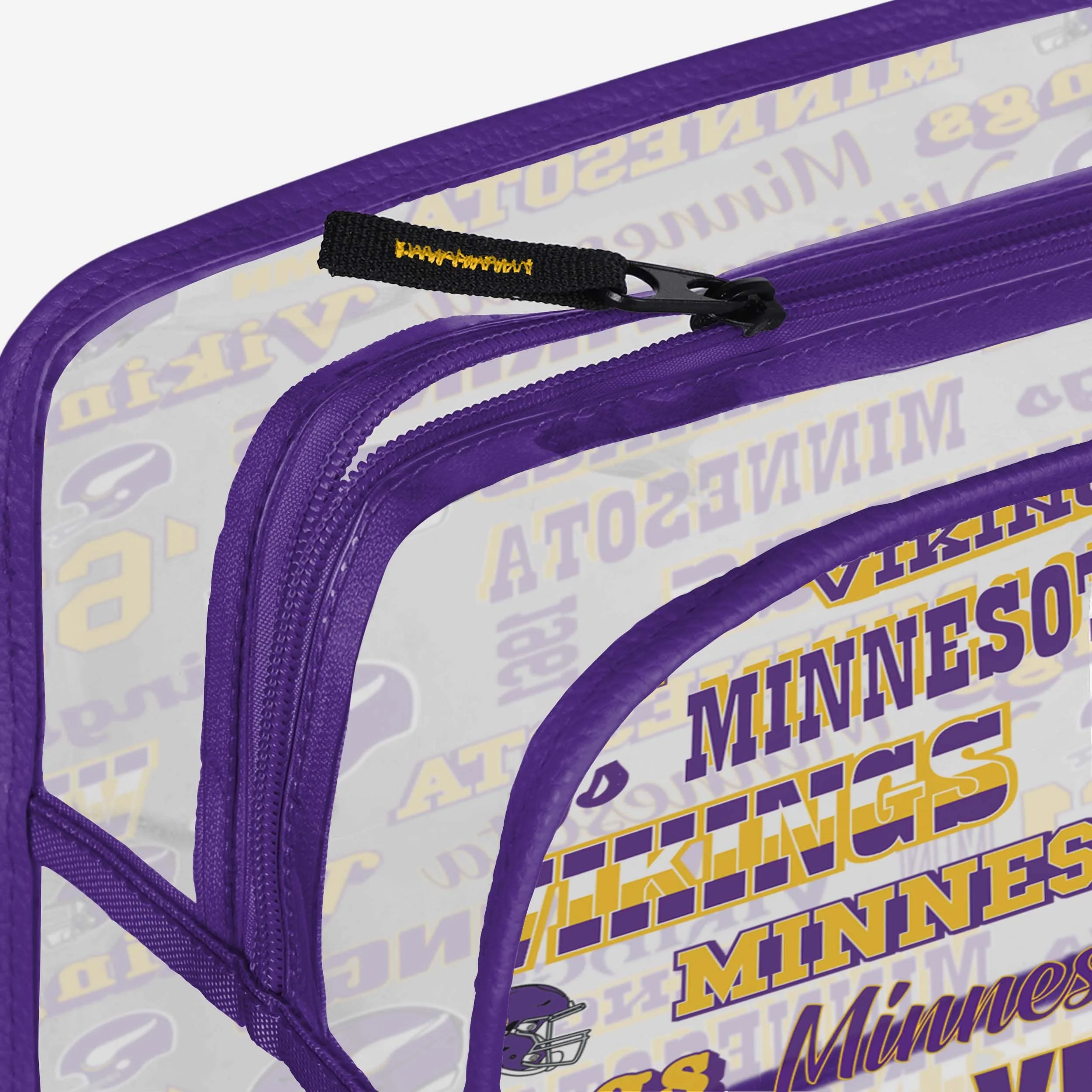 Minnesota Vikings Repeat Retro Print Clear Cosmetic Bag - Image 4