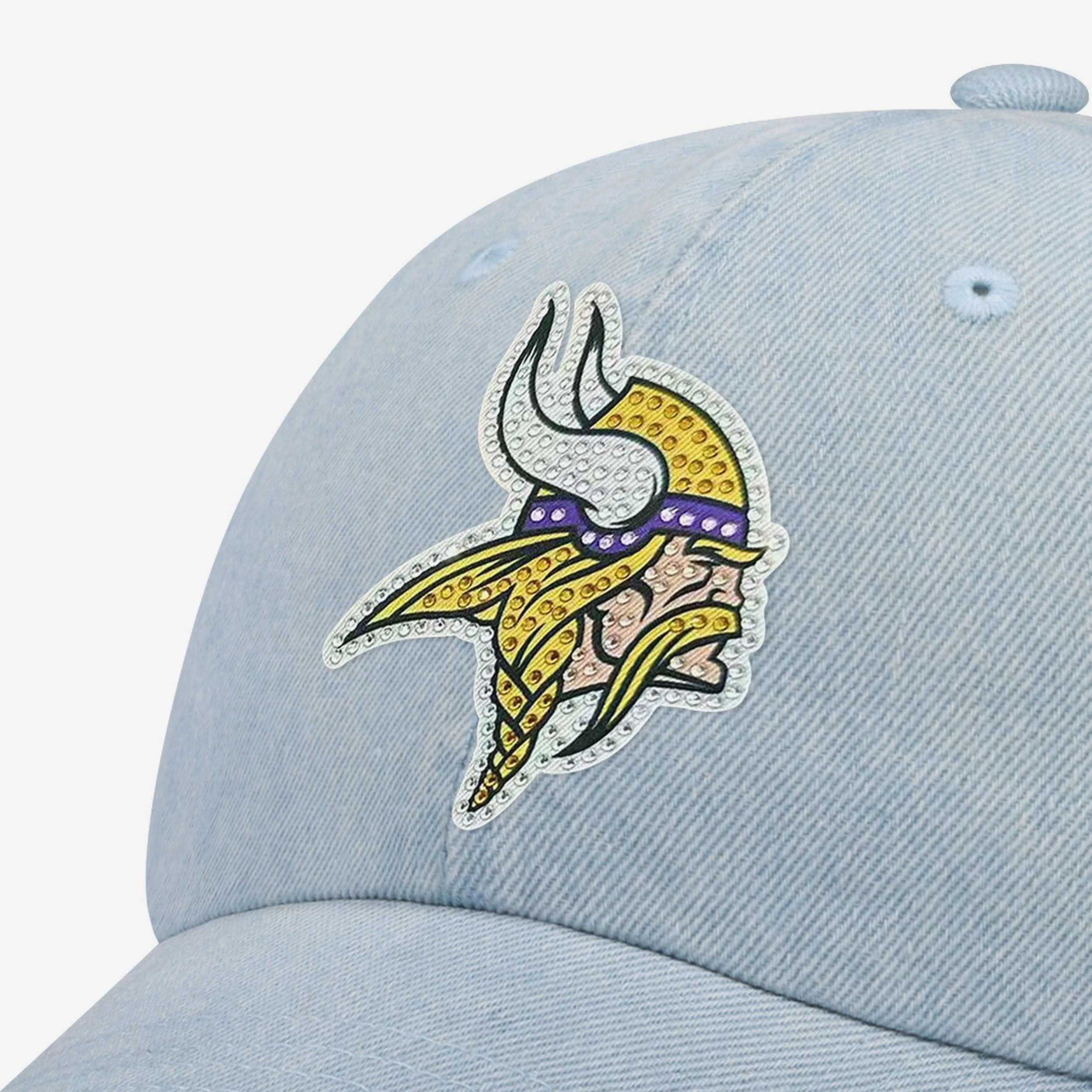 Minnesota Vikings Rhinestone Logo Denim Casual Cap - Image 2