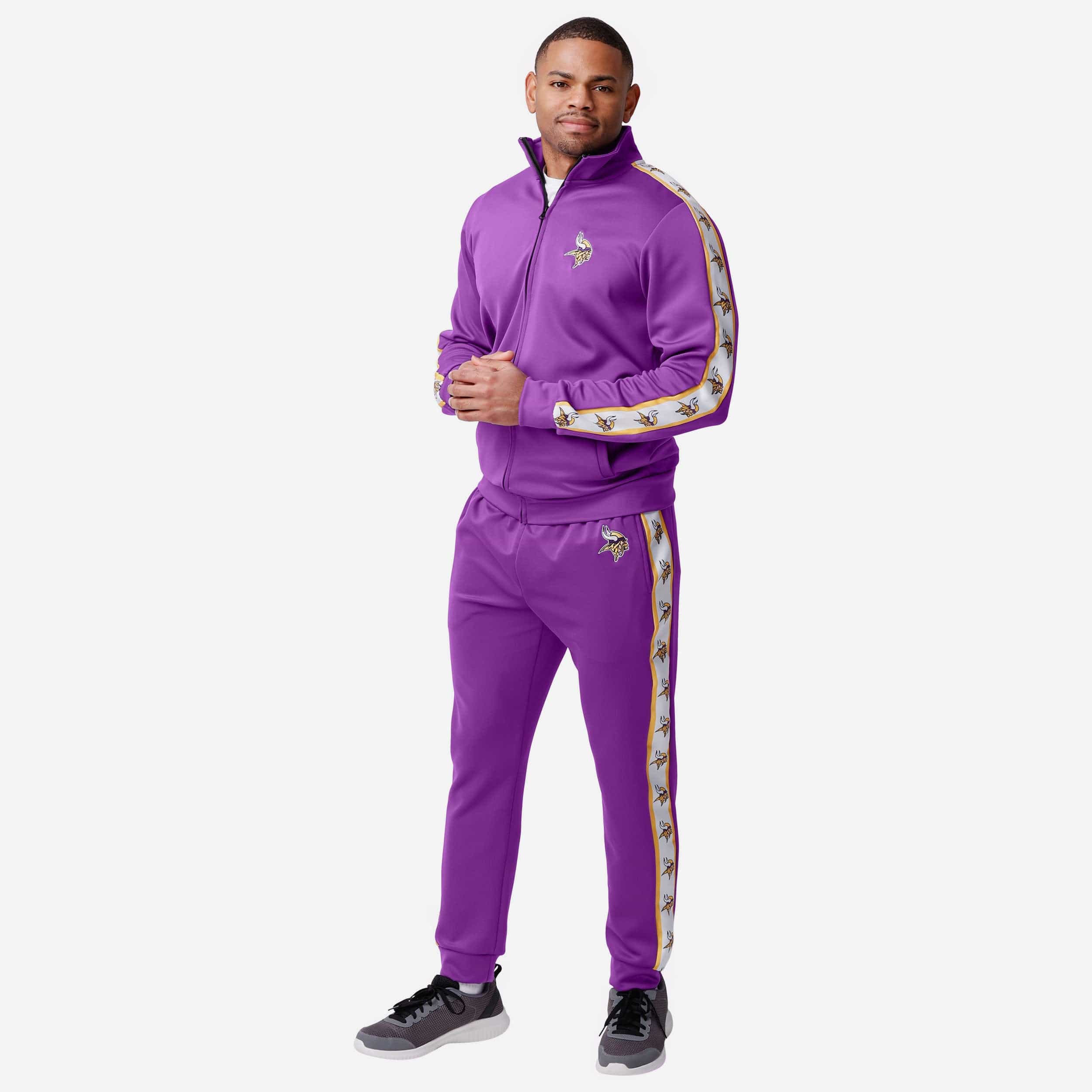Minnesota Vikings Stripe Logo Track Jacket - Image 7