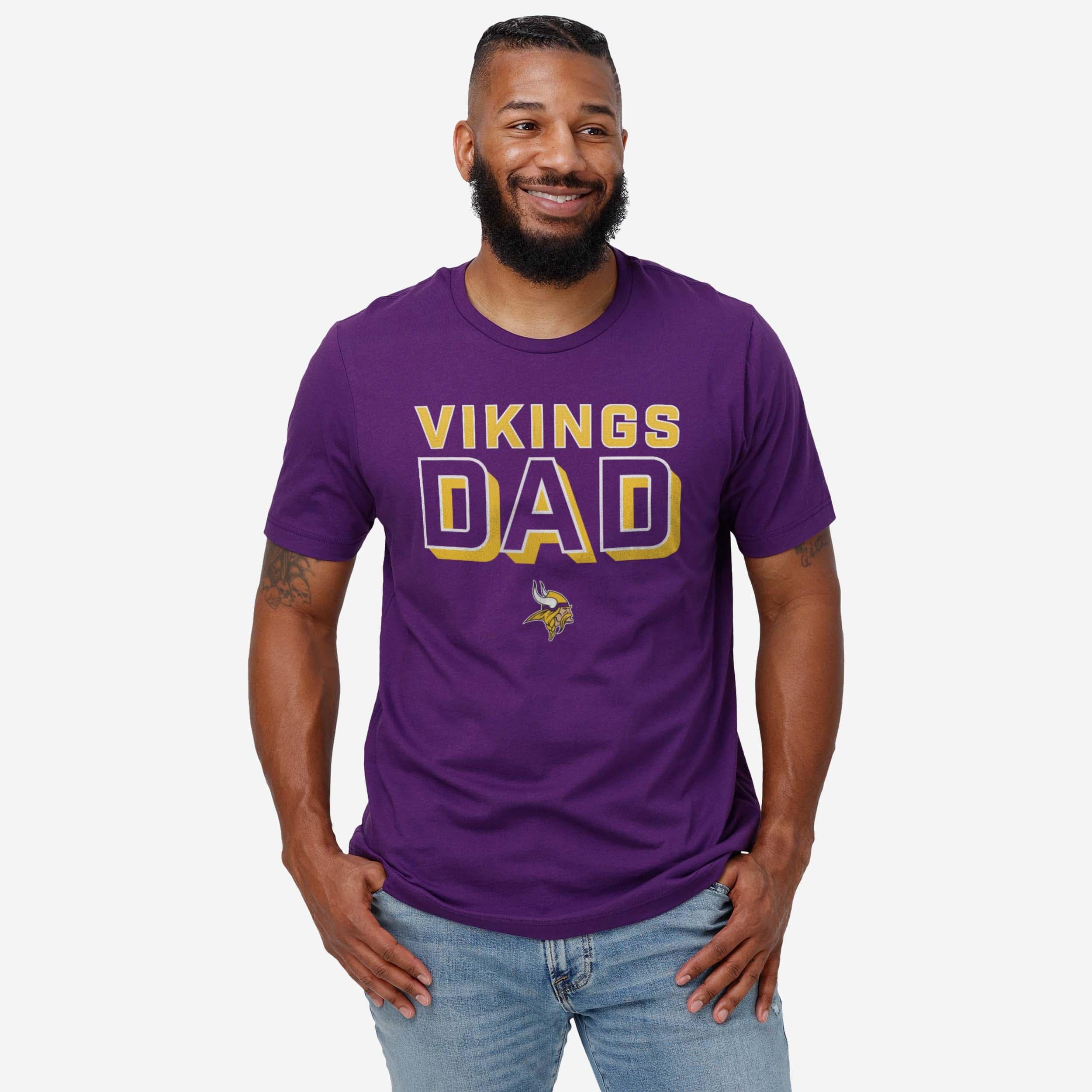 Minnesota Vikings Team Dad T-Shirt - Image 2
