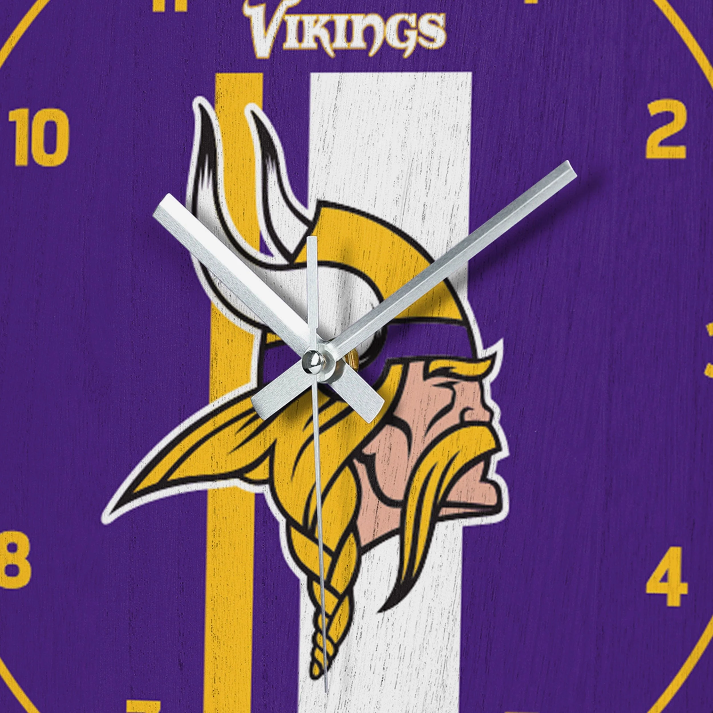 Minnesota Vikings Team Stripe Clock - Image 3