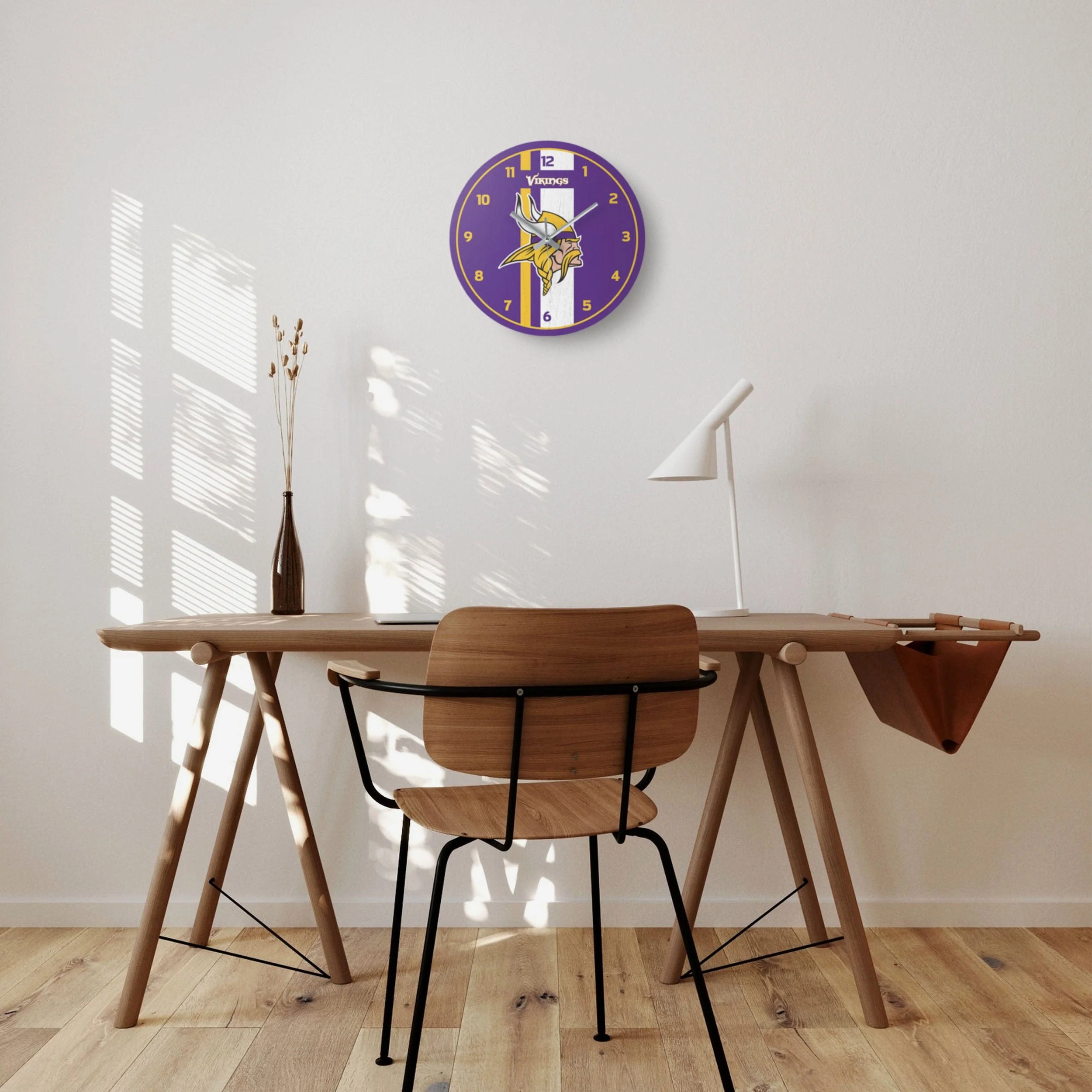 Minnesota Vikings Team Stripe Clock - Image 4