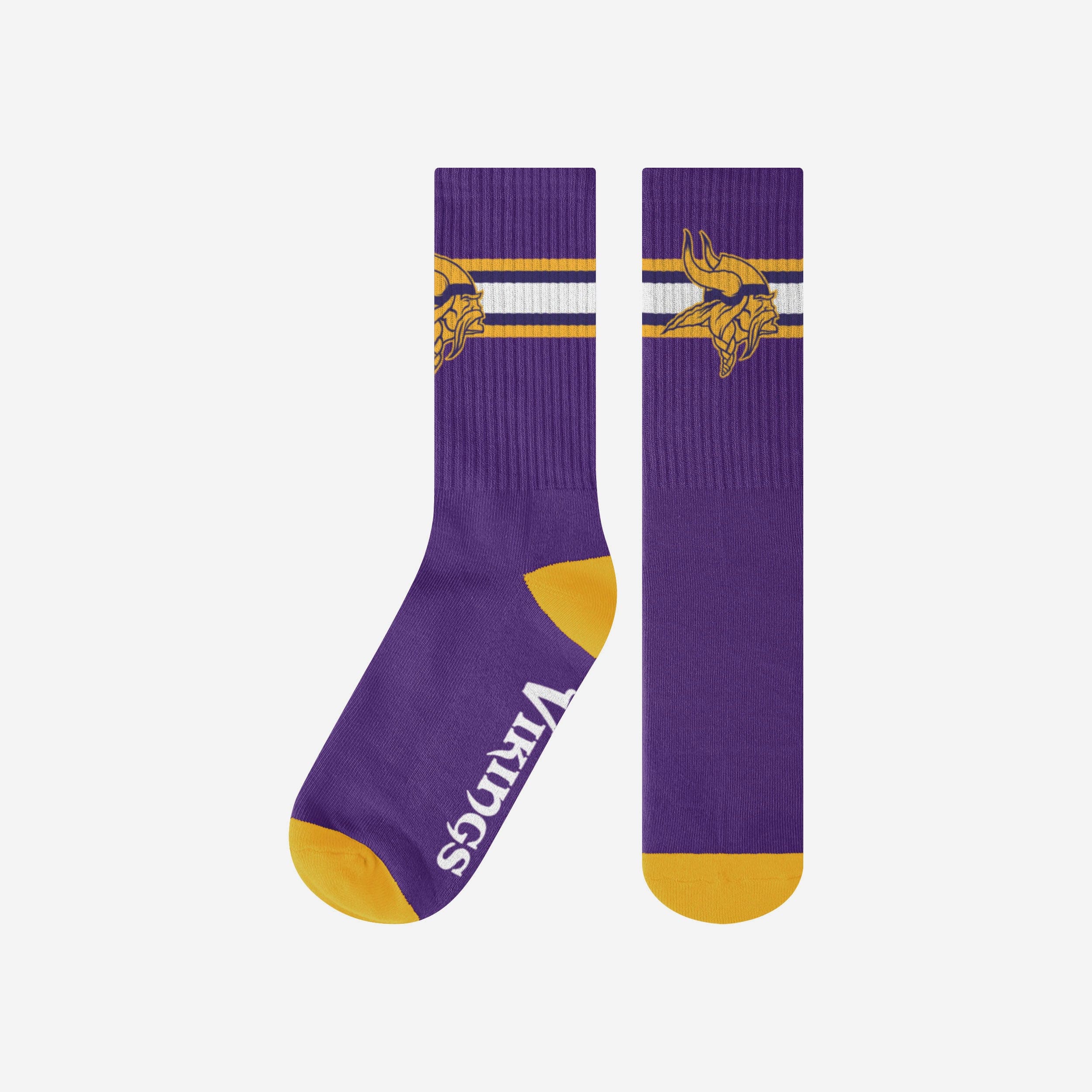 Minnesota Vikings Team Stripe Crew Socks