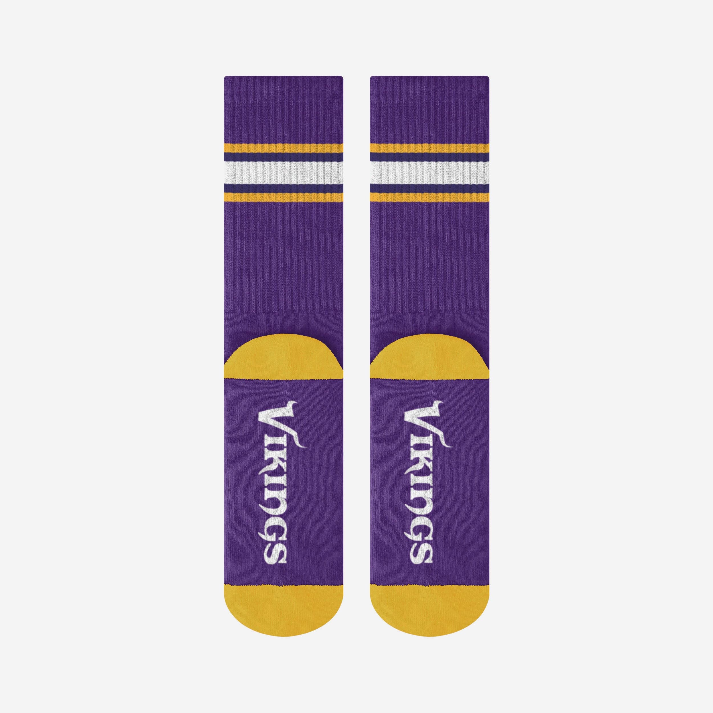 Minnesota Vikings Team Stripe Crew Socks - Image 4