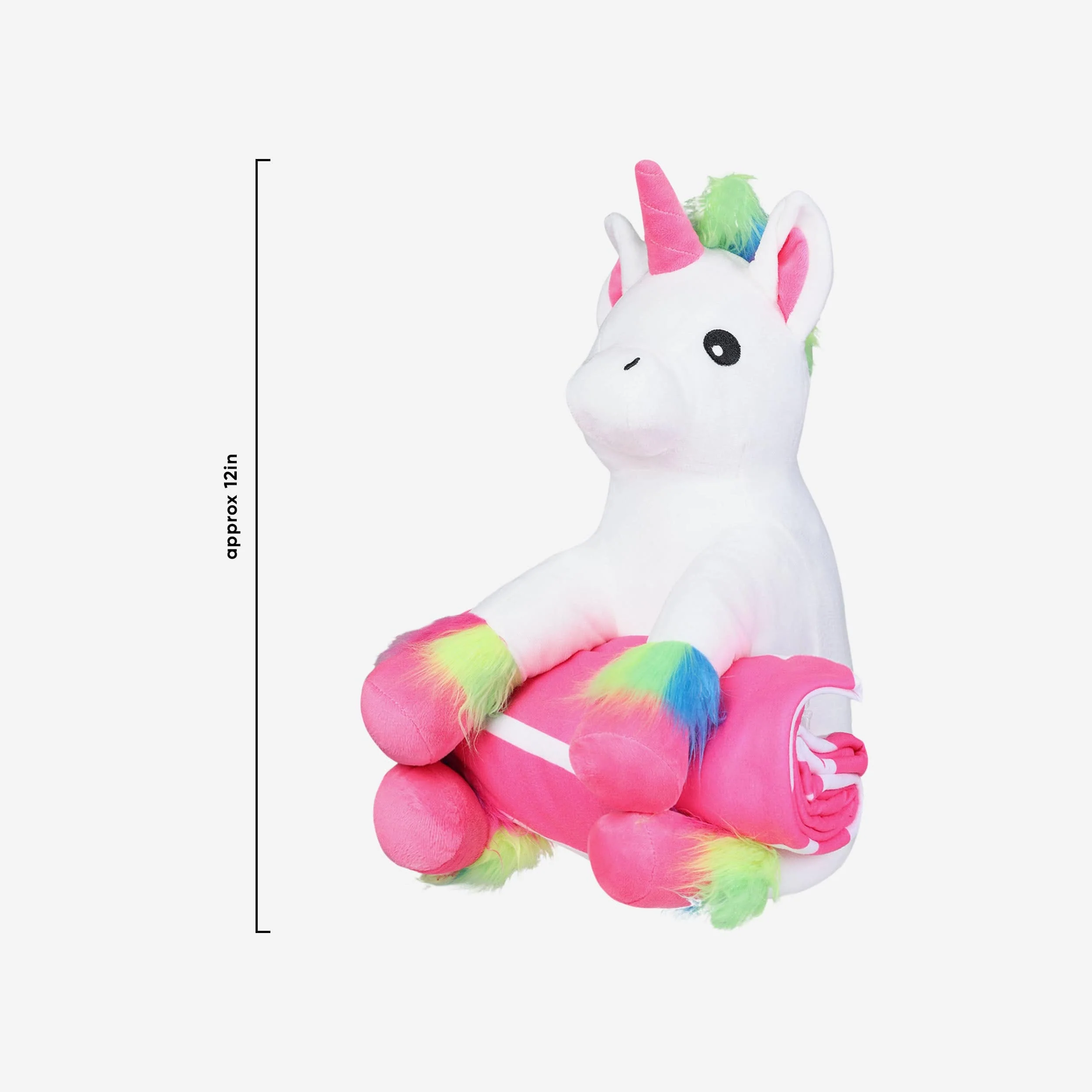 Minnesota Vikings Throw Blanket With Plush Unicorn - Image 3