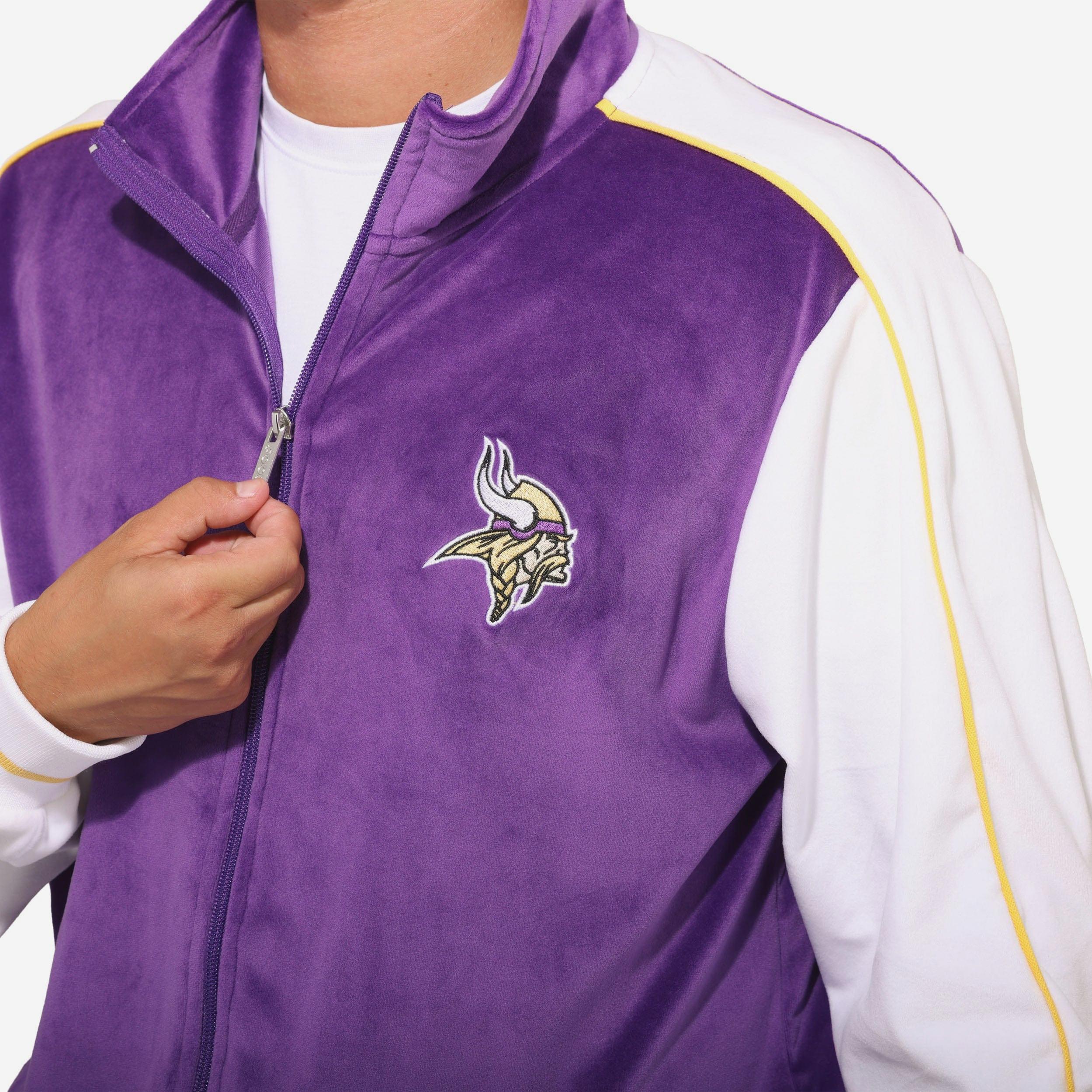 Minnesota Vikings Two Tone Velour Zip Up Top - Image 3