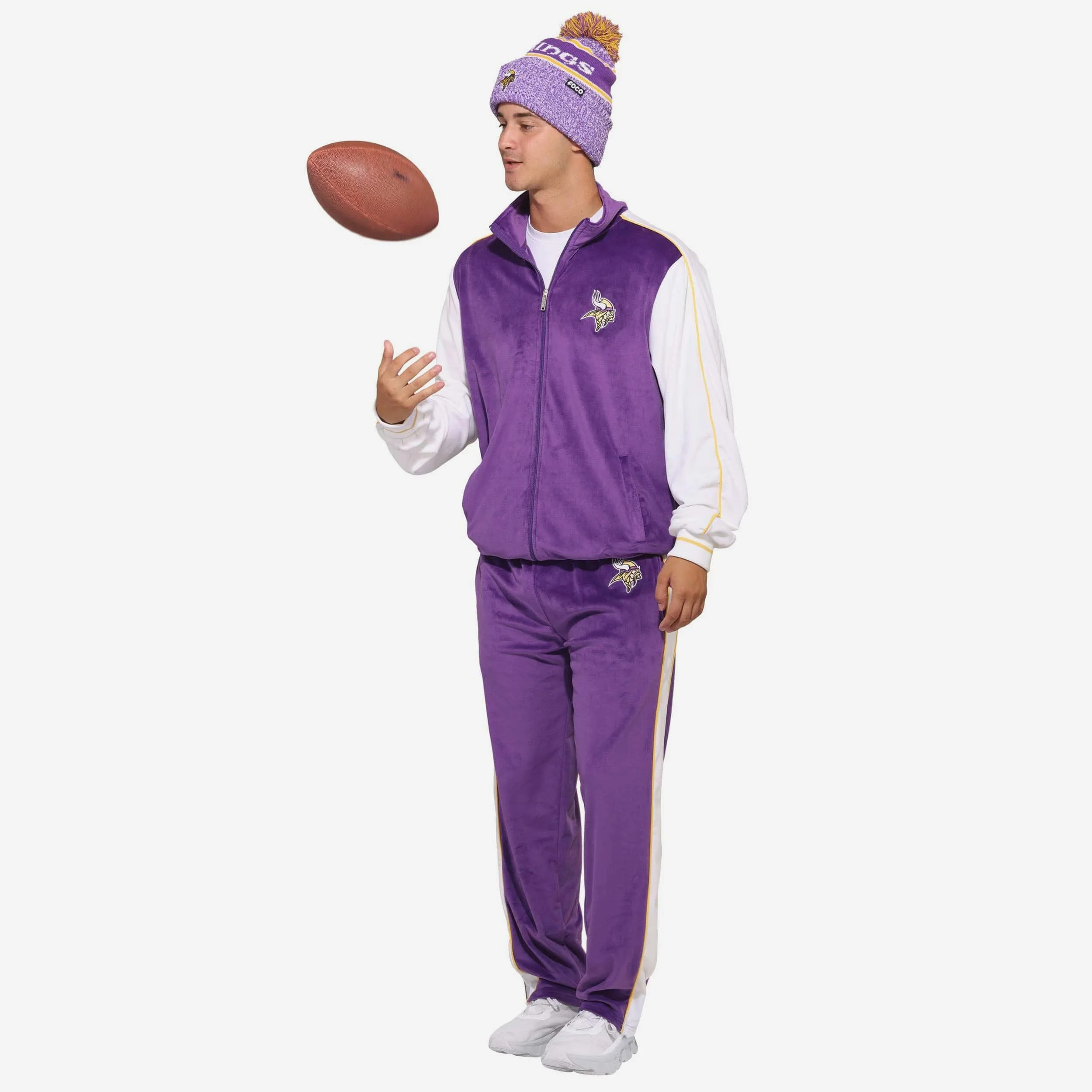 Minnesota Vikings Two Tone Velour Zip Up Top - Image 5