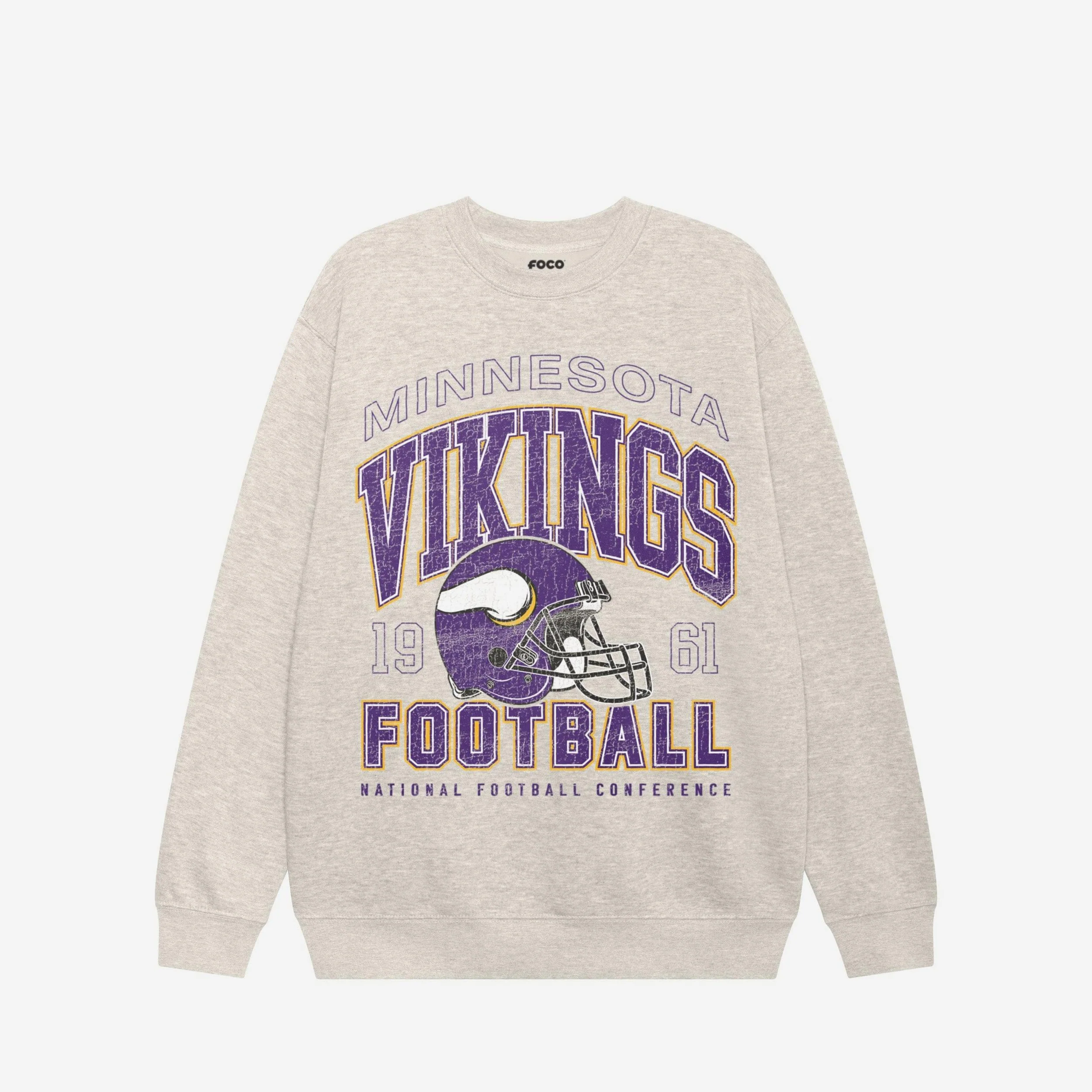 Minnesota Vikings Varsity Crew Neck Sweatshirt
