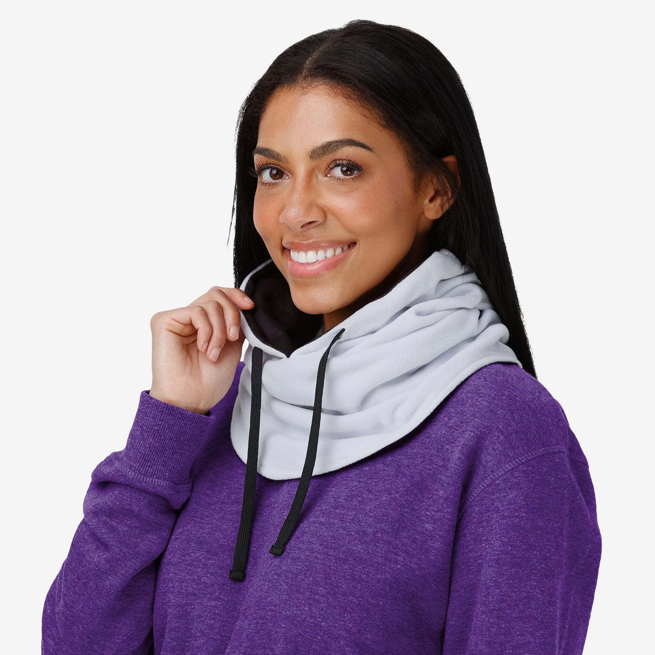 Minnesota Vikings White Drawstring Hooded Gaiter - Image 4
