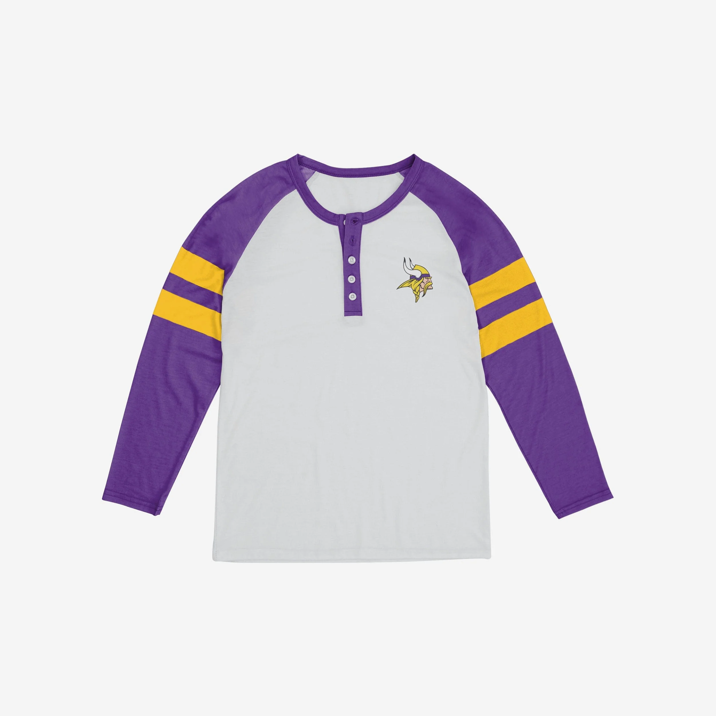 Minnesota Vikings Womens Big Logo Long Sleeve Henley - Image 3