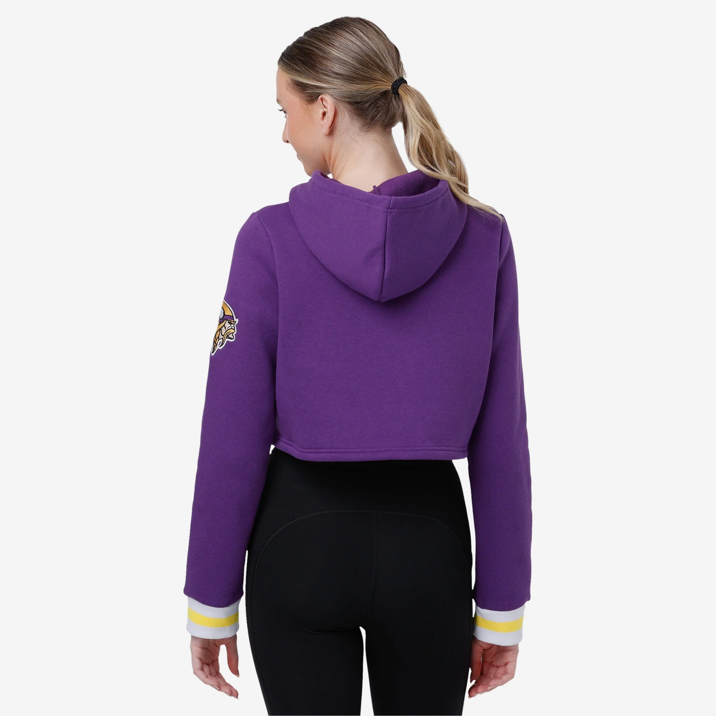 Minnesota Vikings Womens Cropped Chenille Hoodie - Image 2