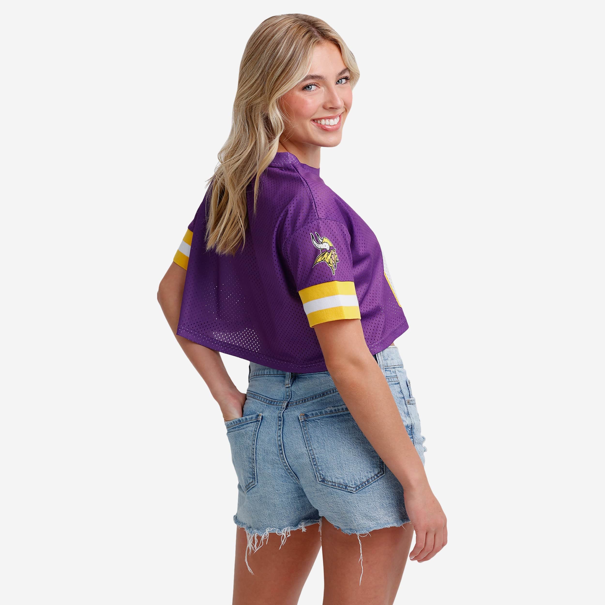 Minnesota Vikings Womens Gameday Mesh Crop Top - Image 2