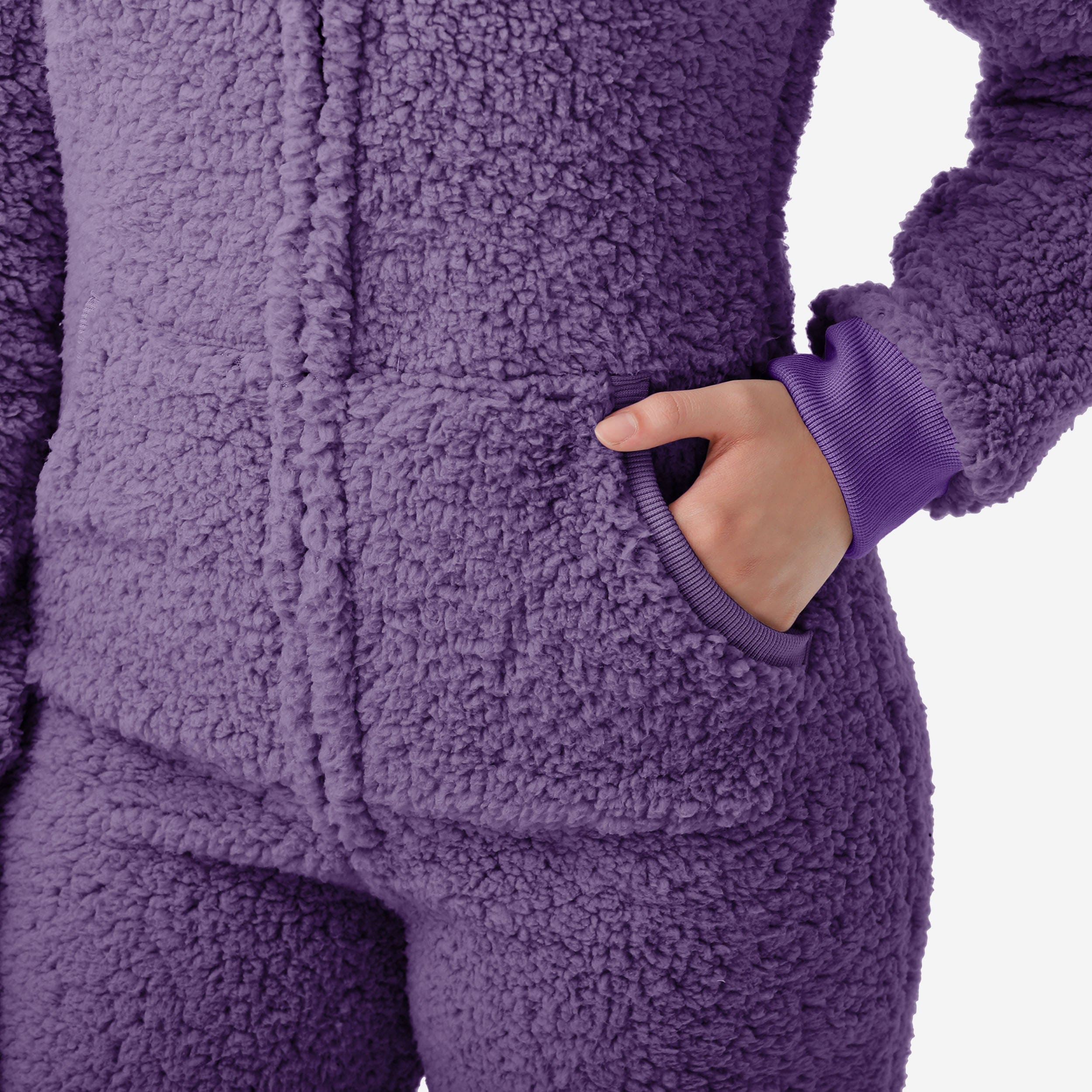Minnesota Vikings Womens Sherpa One Piece Pajamas - Image 4