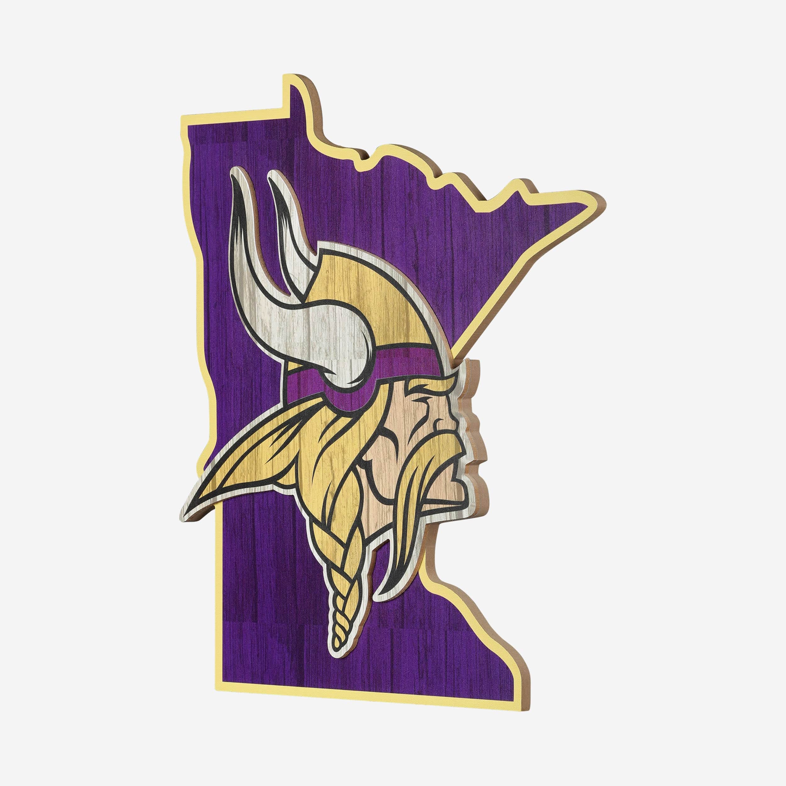 Minnesota Vikings Wood State Sign - Image 2