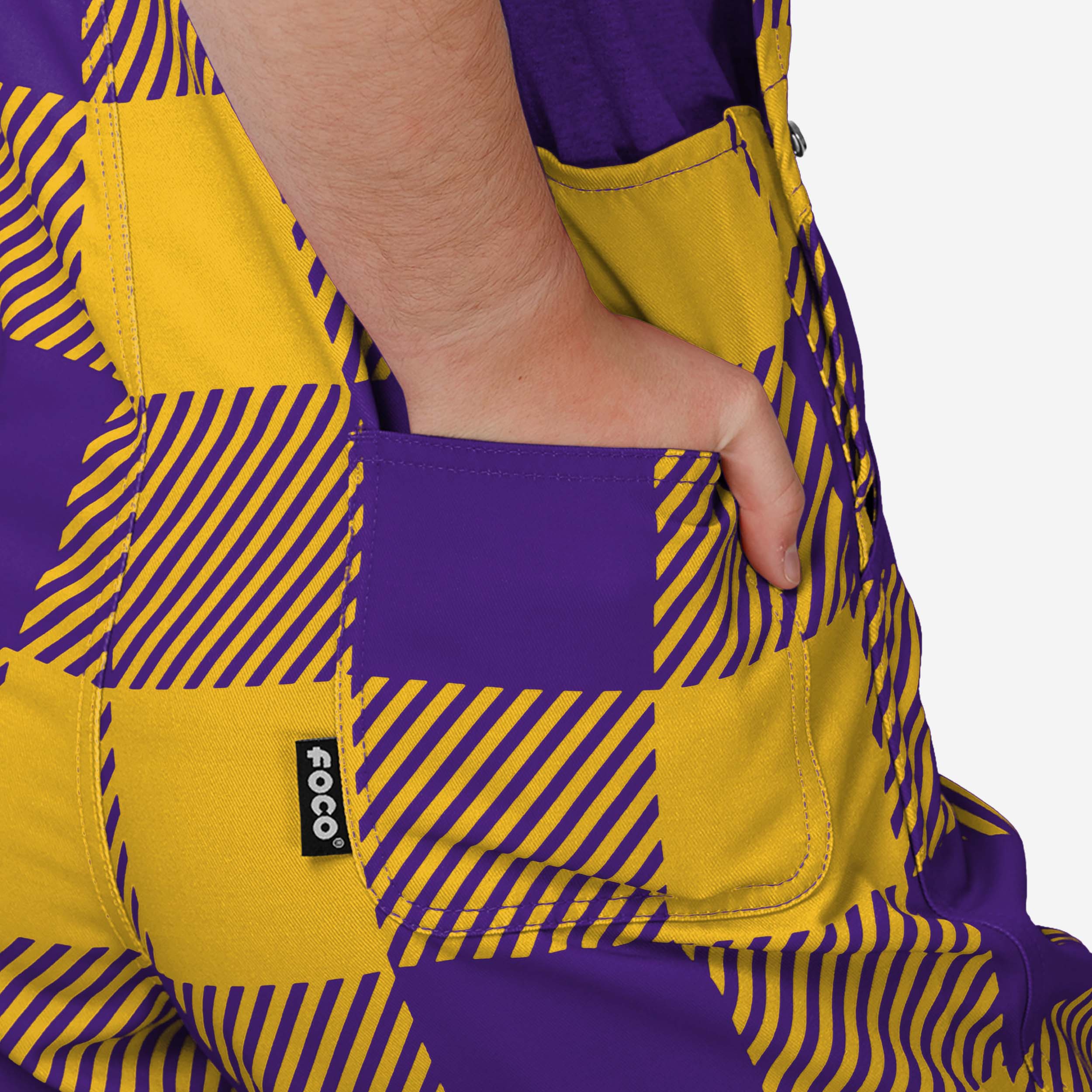 Minnesota Vikings Youth Plaid Bib Overalls - Image 6