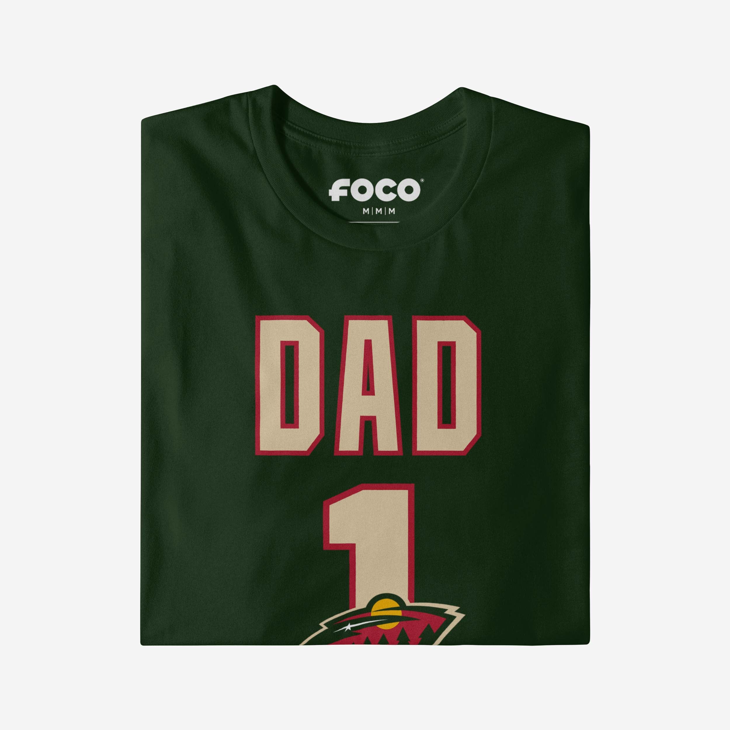 Minnesota Wild Number 1 Dad T-Shirt - Image 3