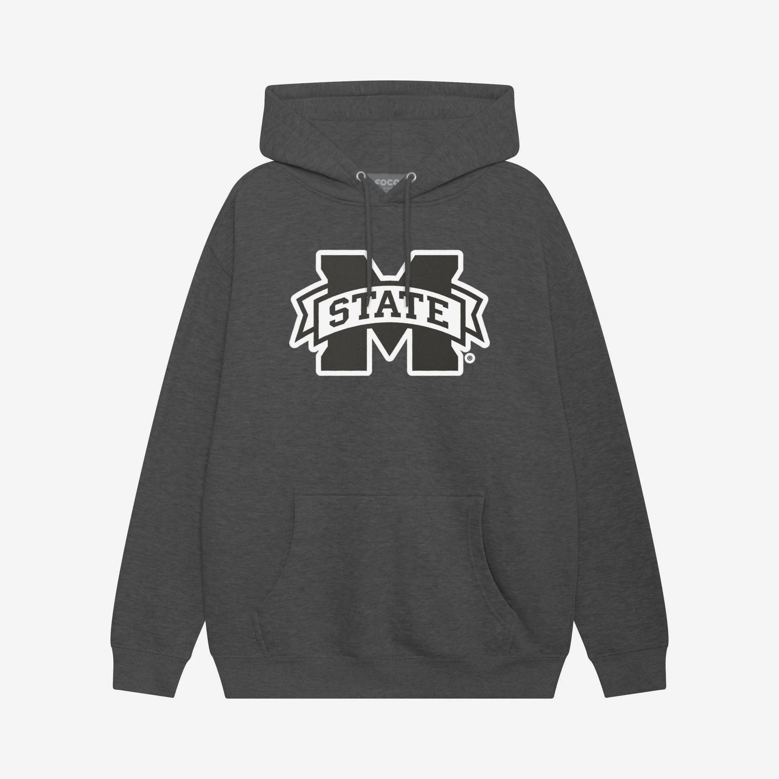 Mississippi State Bulldogs Black & White Primary Logo Hoodie