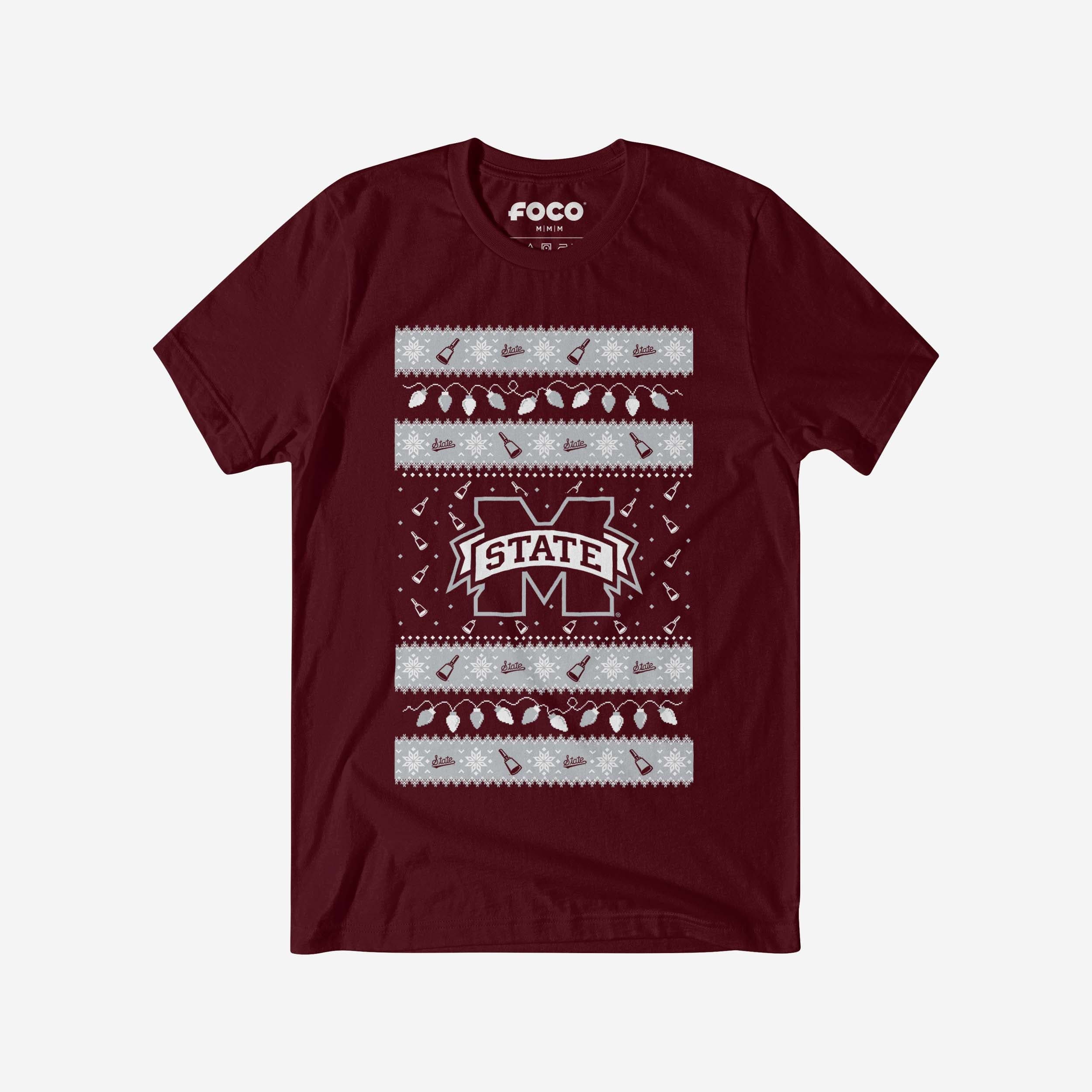 Mississippi State Bulldogs Holiday Lights Sweater T-Shirt