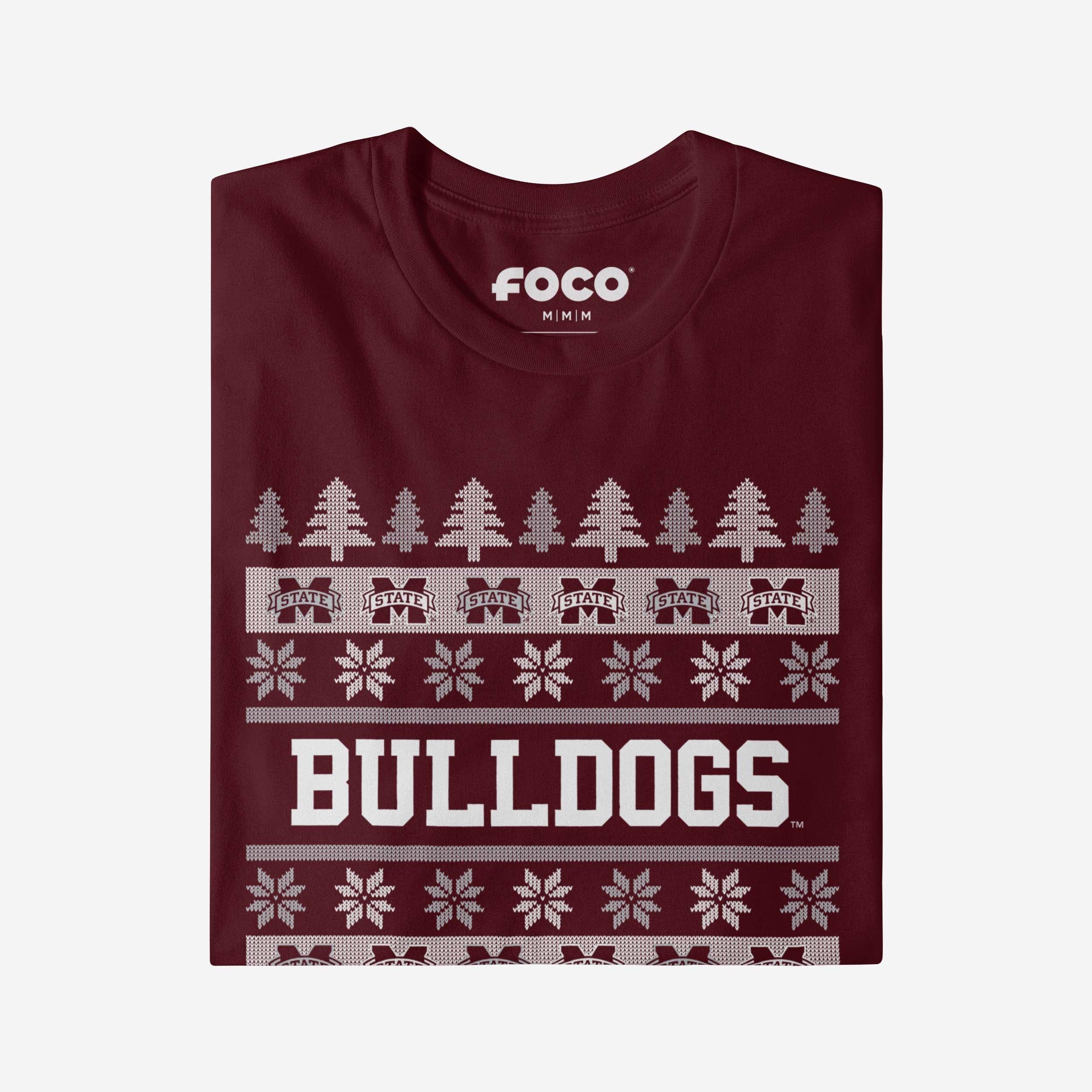 Mississippi State Bulldogs Holiday Sweater T-Shirt - Image 4