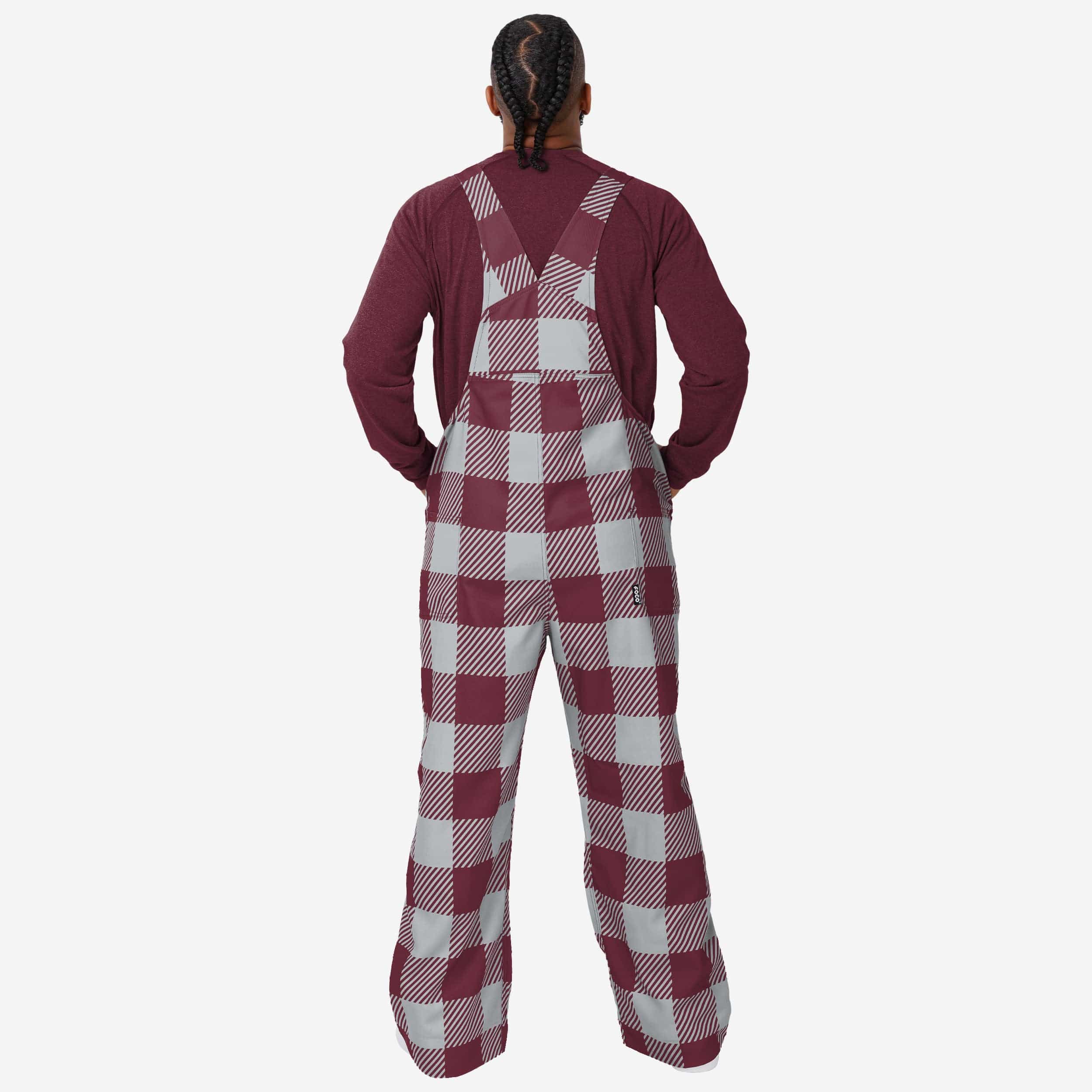 Mississippi State Bulldogs Mens Plaid Bib Overalls - Image 2
