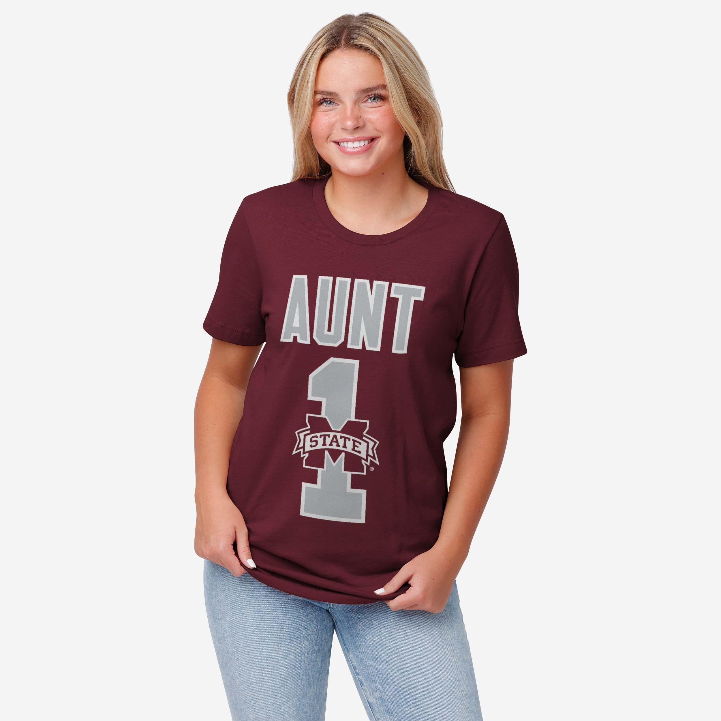 Mississippi State Bulldogs Number 1 Aunt T-Shirt - Image 2