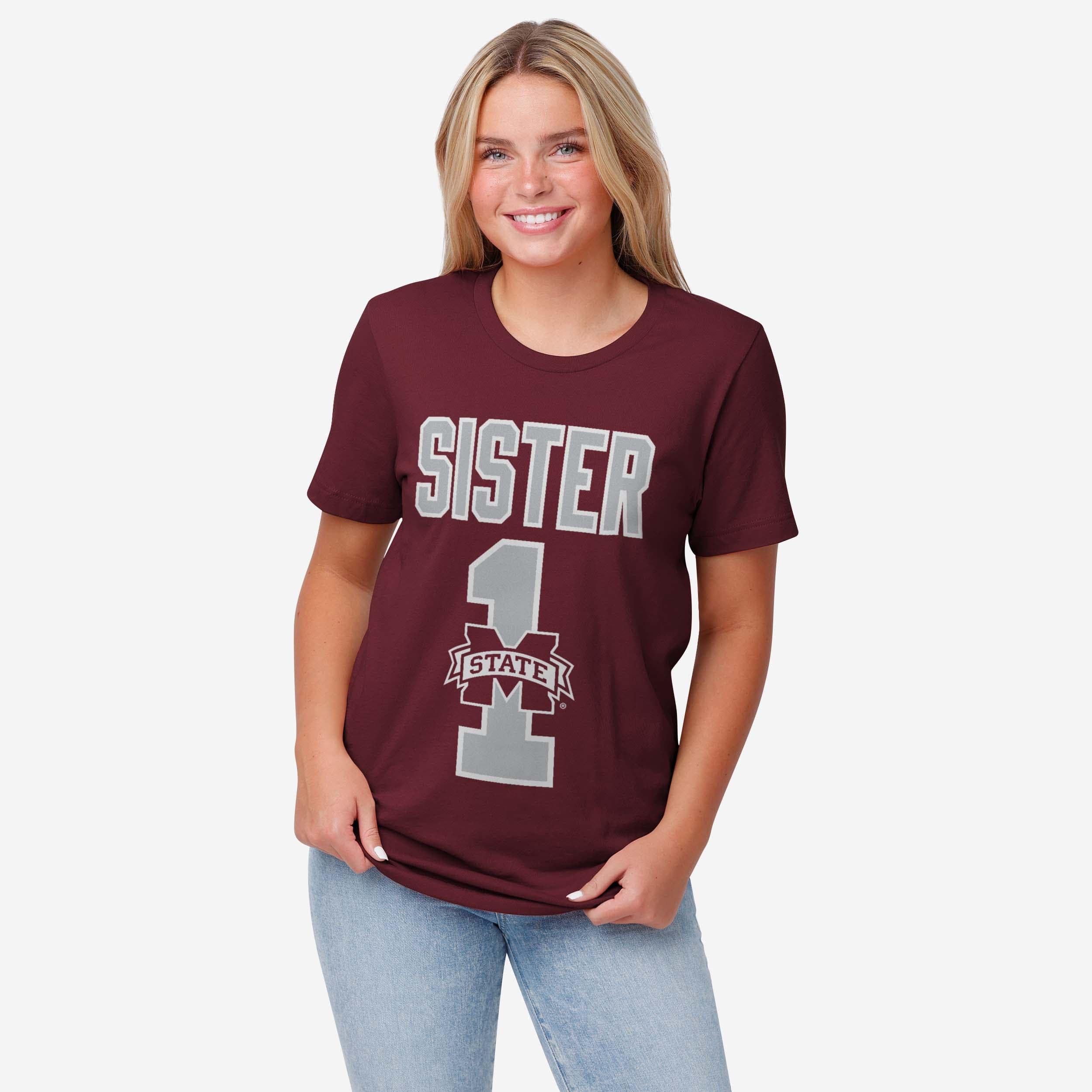 Mississippi State Bulldogs Number 1 Sister T-Shirt - Image 2