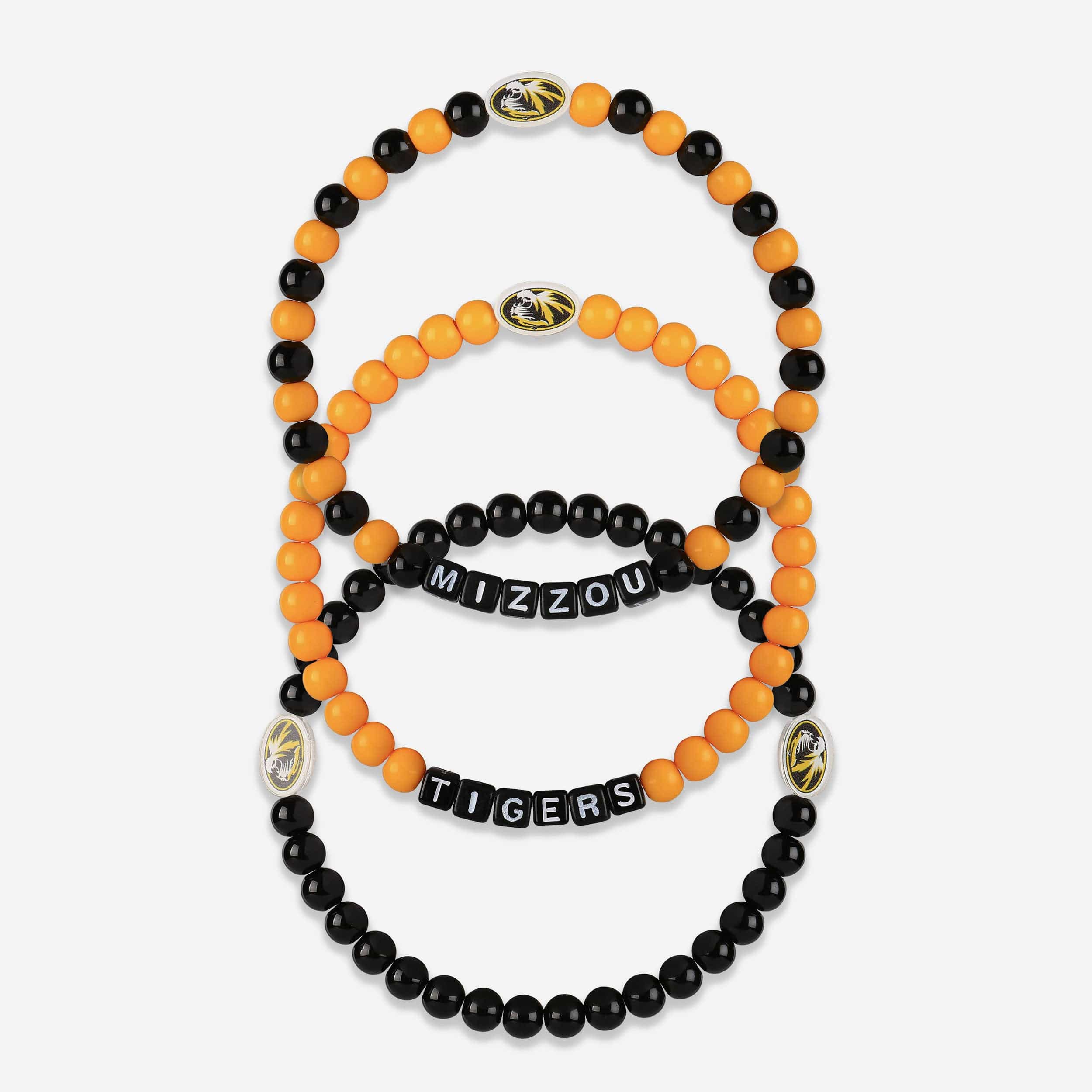 Missouri Tigers 3 Pack Beaded Friendship Bracelet