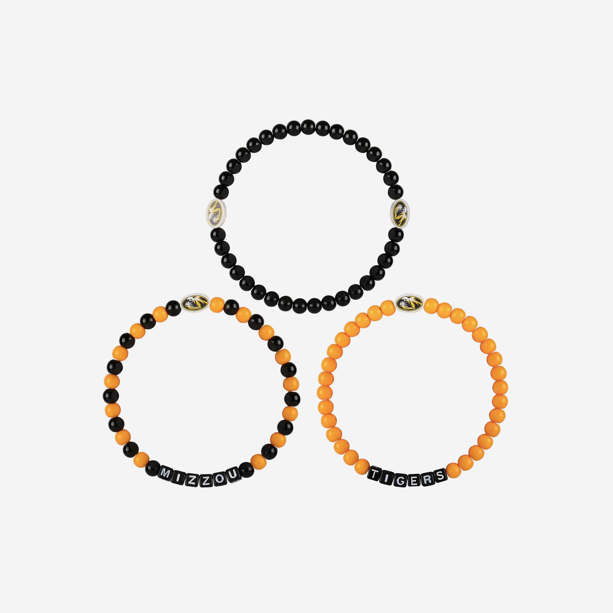 Missouri Tigers 3 Pack Beaded Friendship Bracelet - Image 3