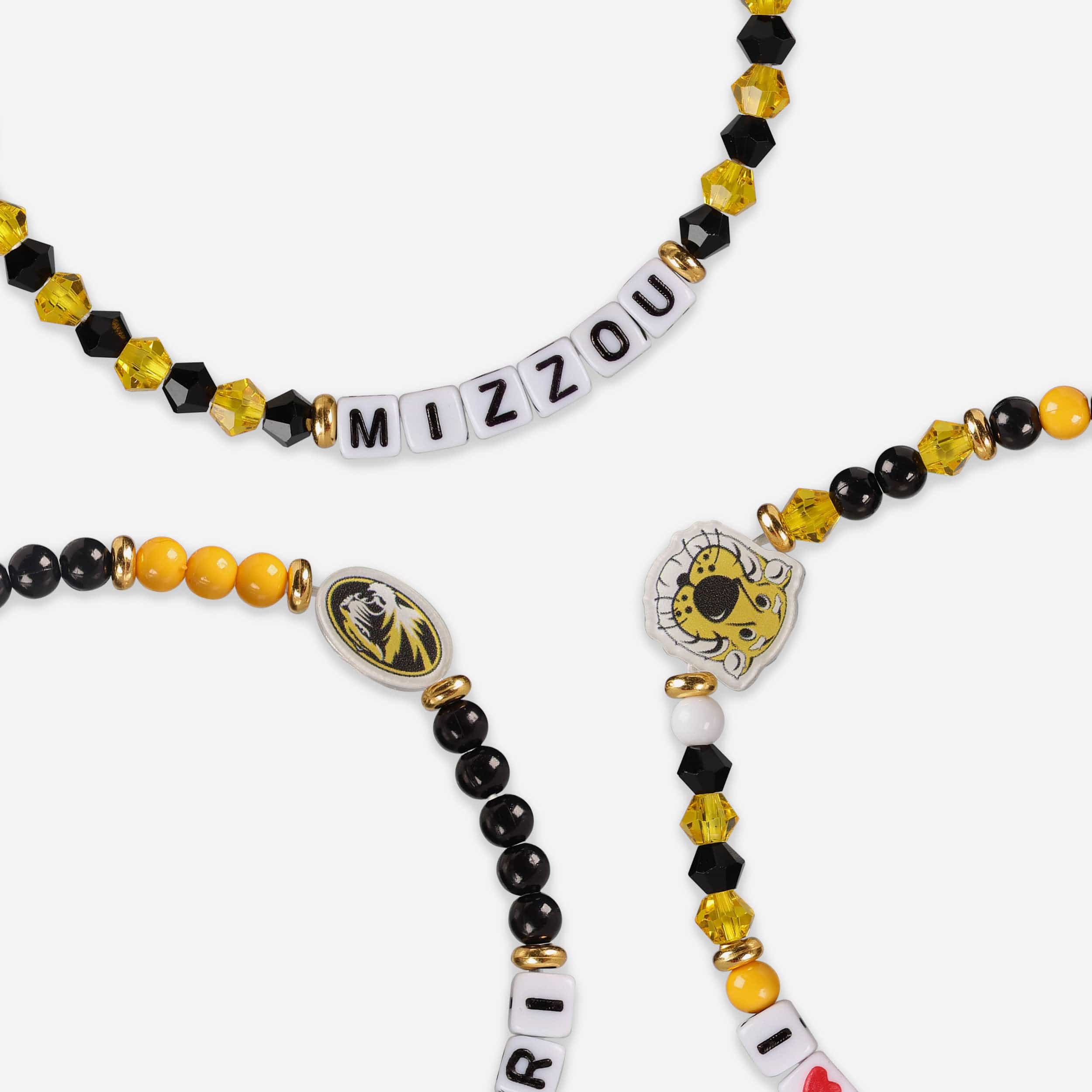 Missouri Tigers 3 Pack Friendship Bracelet - Image 2