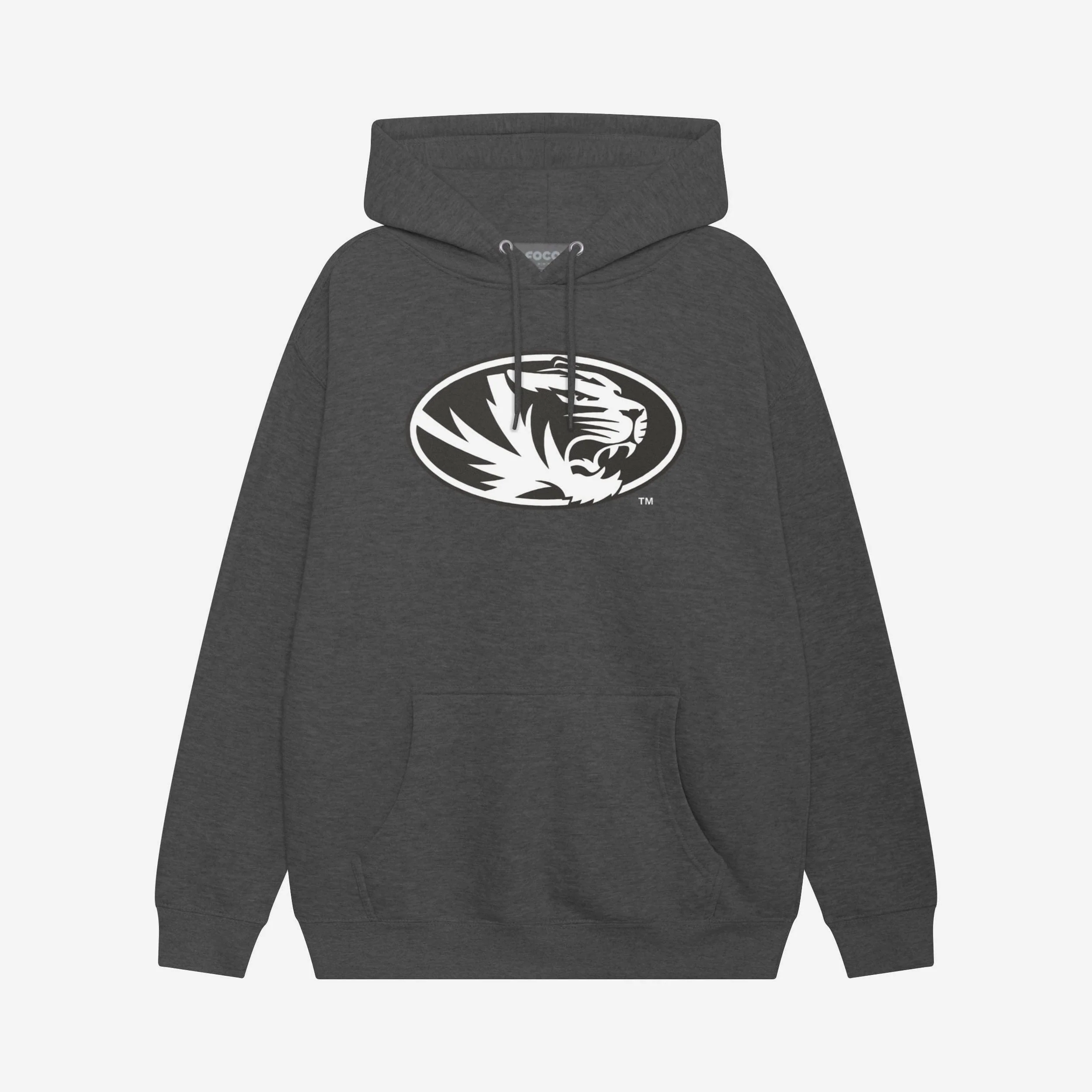 Missouri Tigers Black & White Primary Logo Hoodie
