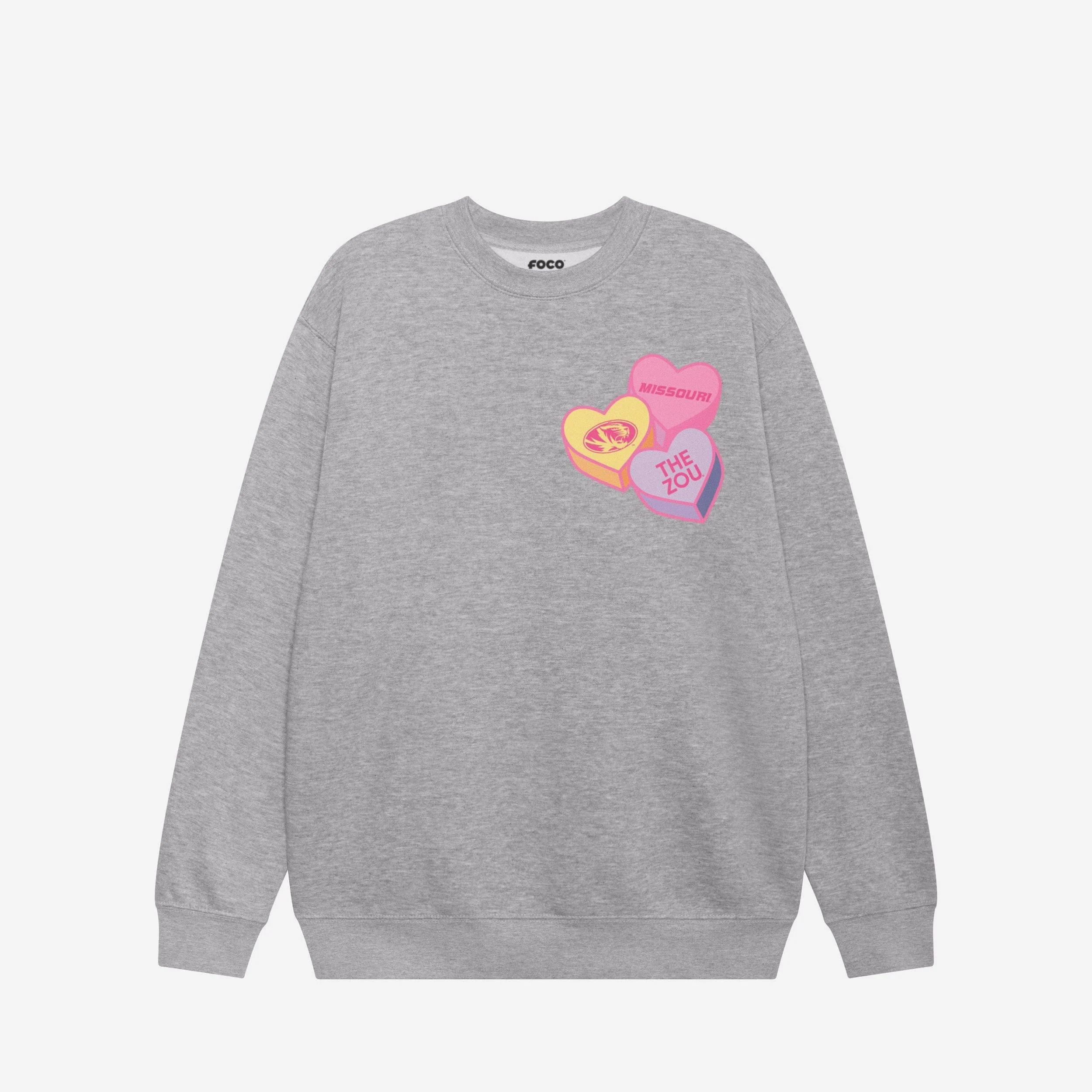 Missouri Tigers Candy Heart Crew Neck Sweatshirt - Image 3