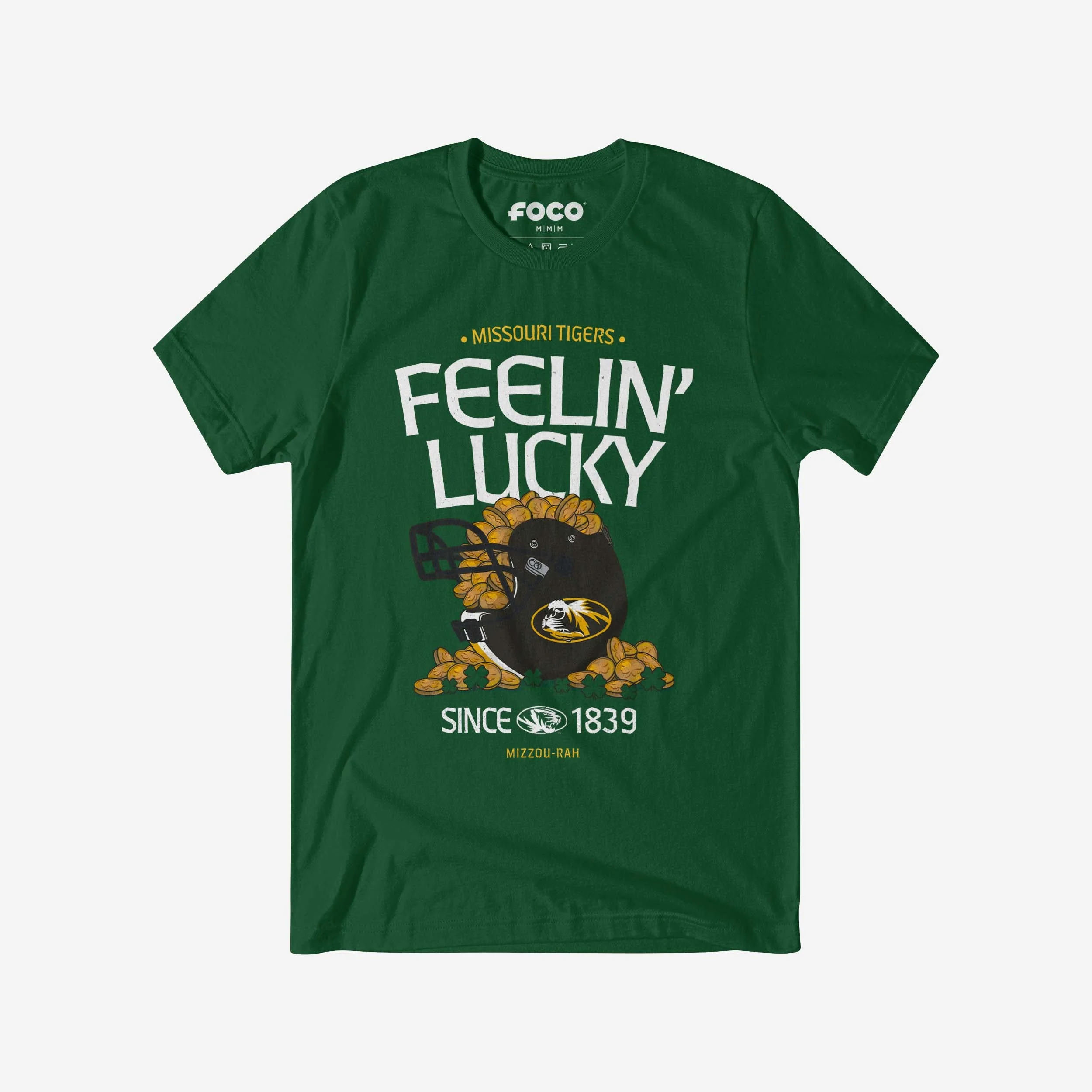 Missouri Tigers Feelin Lucky Helmet T-Shirt
