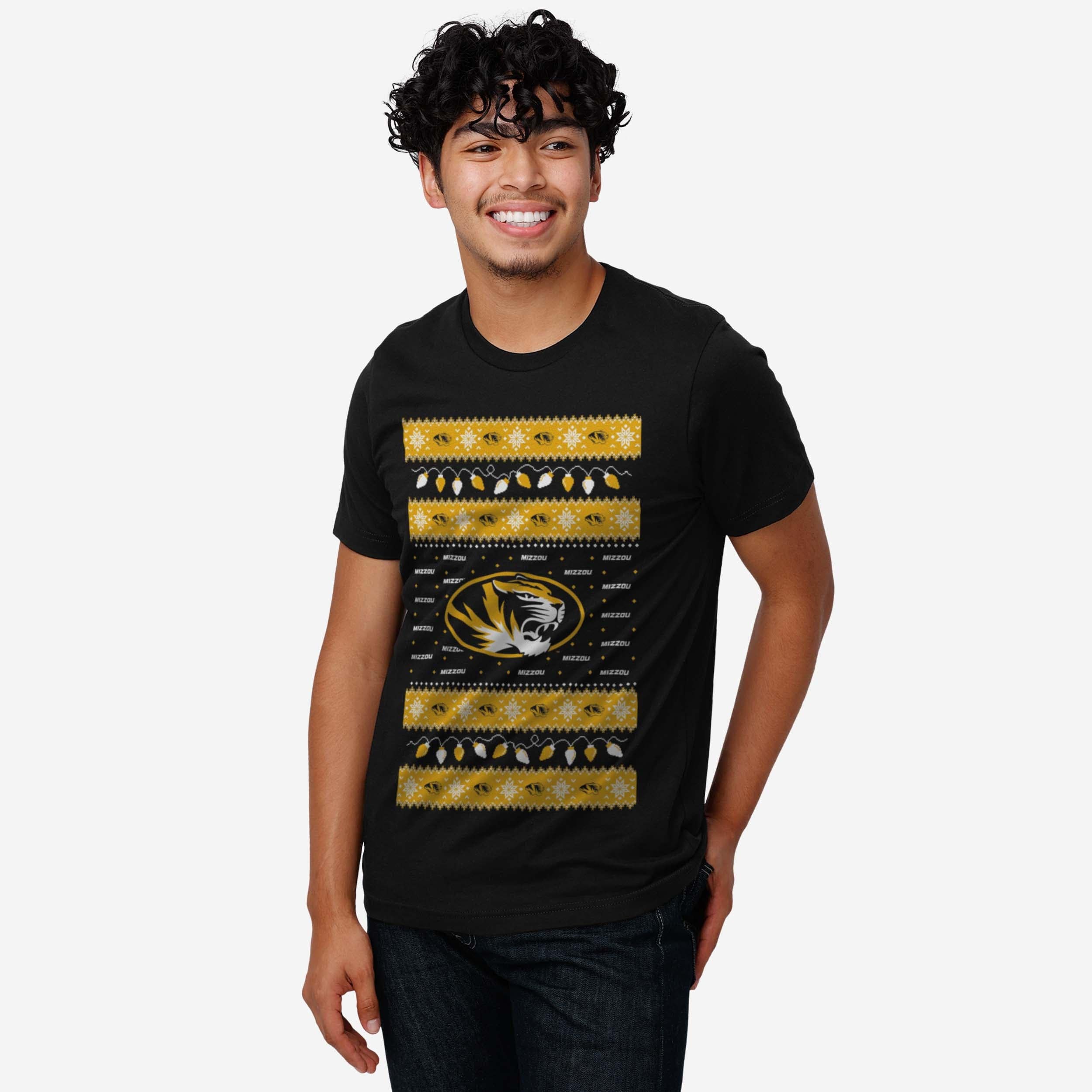 Missouri Tigers Holiday Lights Sweater T-Shirt - Image 2